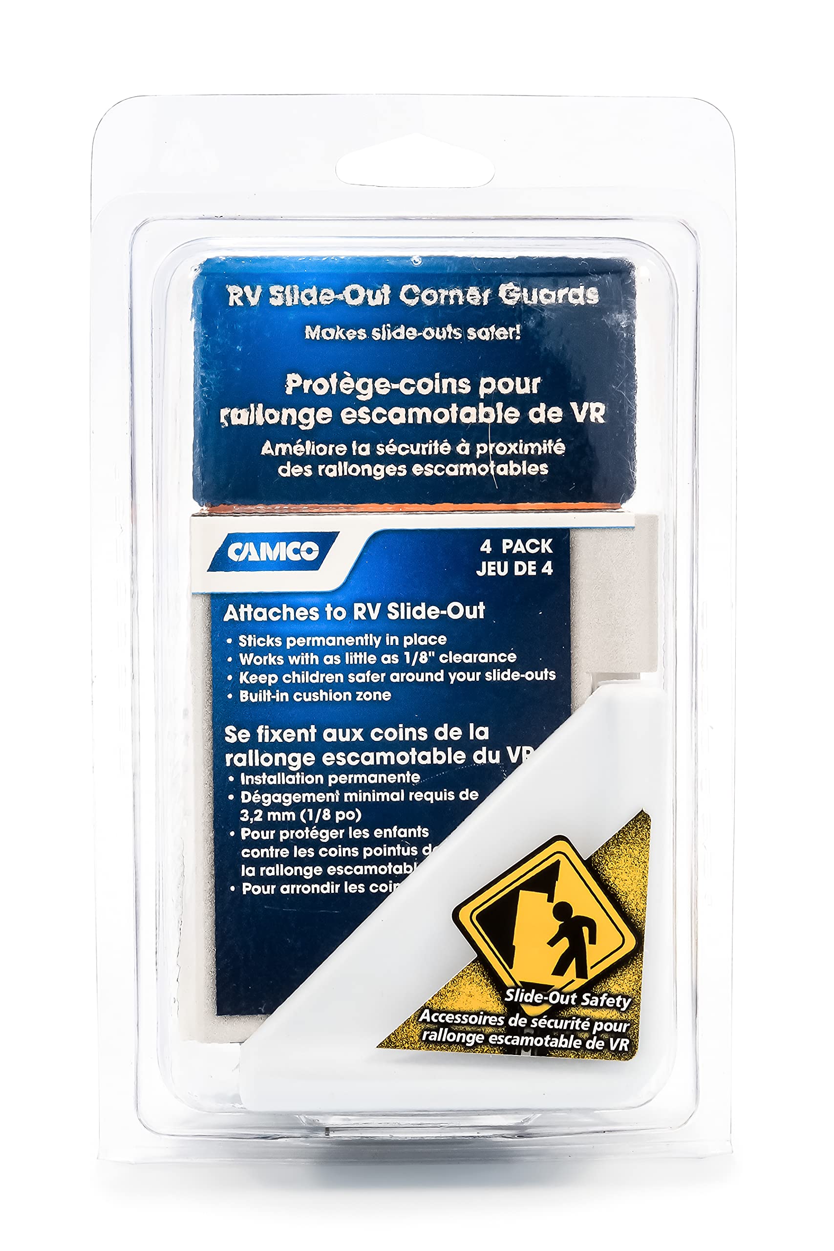 Polar White RV Slide Out Corner Guards (Eng/Fr)