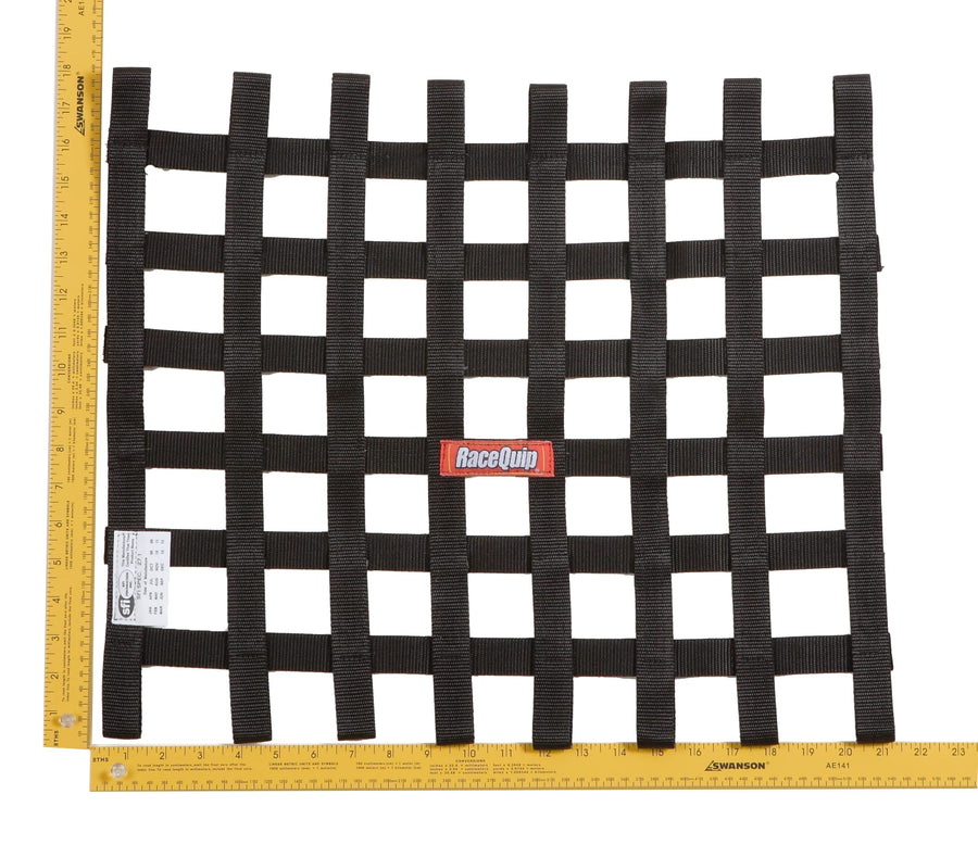 Window Net RaceQuip 726004RQP SFI 27.1 1 in Webbing 18 x 21 in Rectangle Black