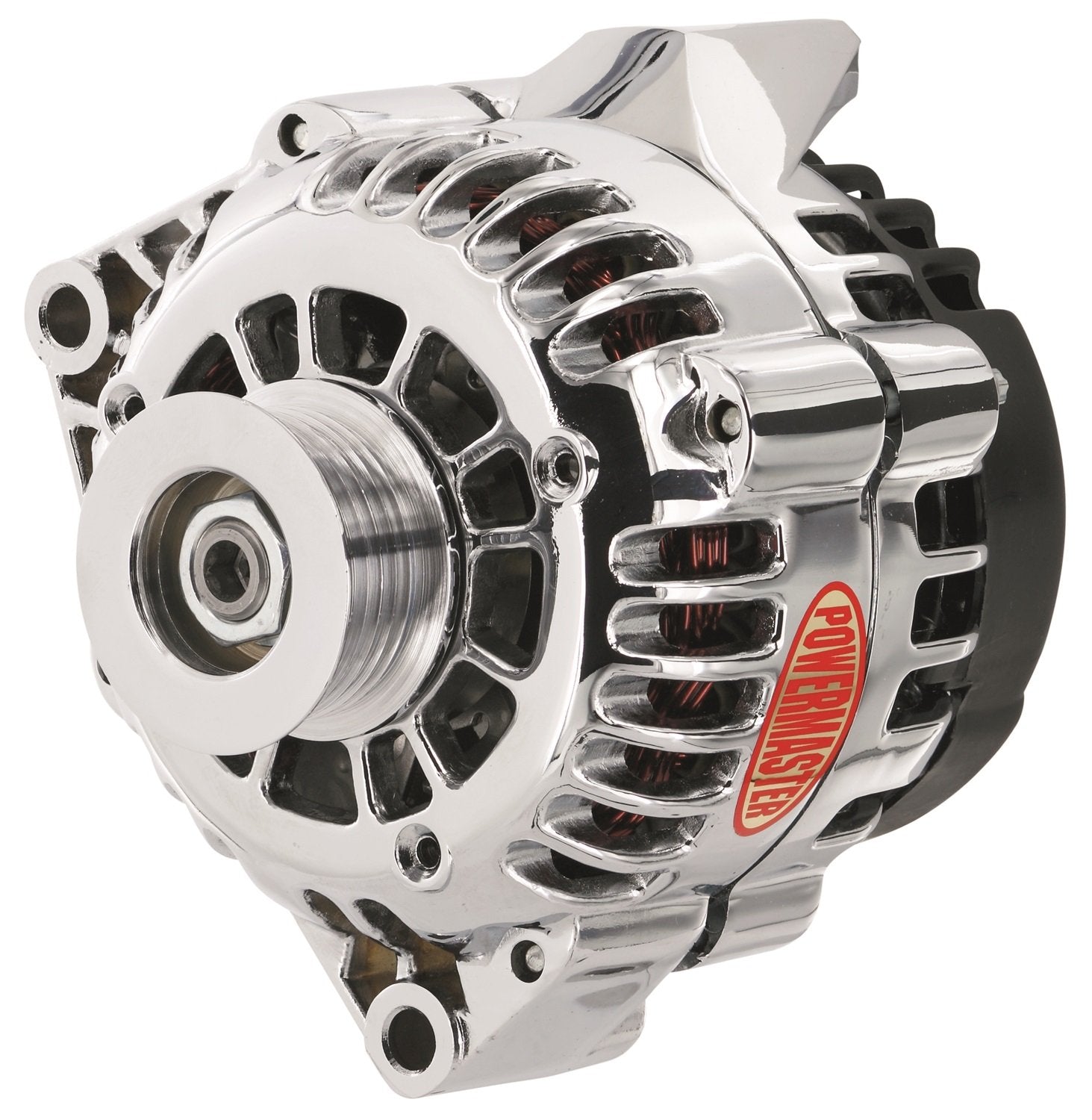 Alt GM CS130D Powermaster Chrome 120A 6 grv Pulley PLFS VR
