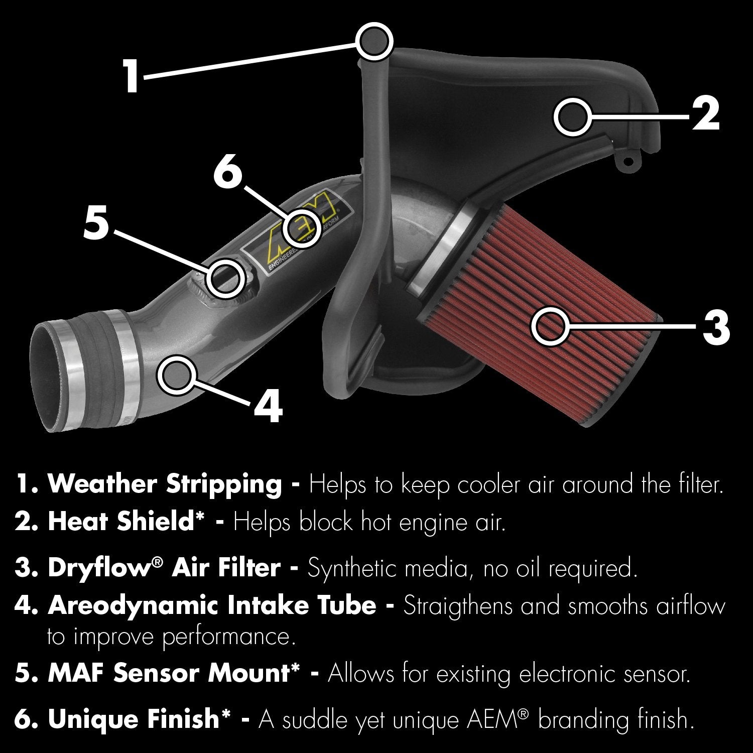 Cold Air Intake System AEM 21-678C Gun Metal