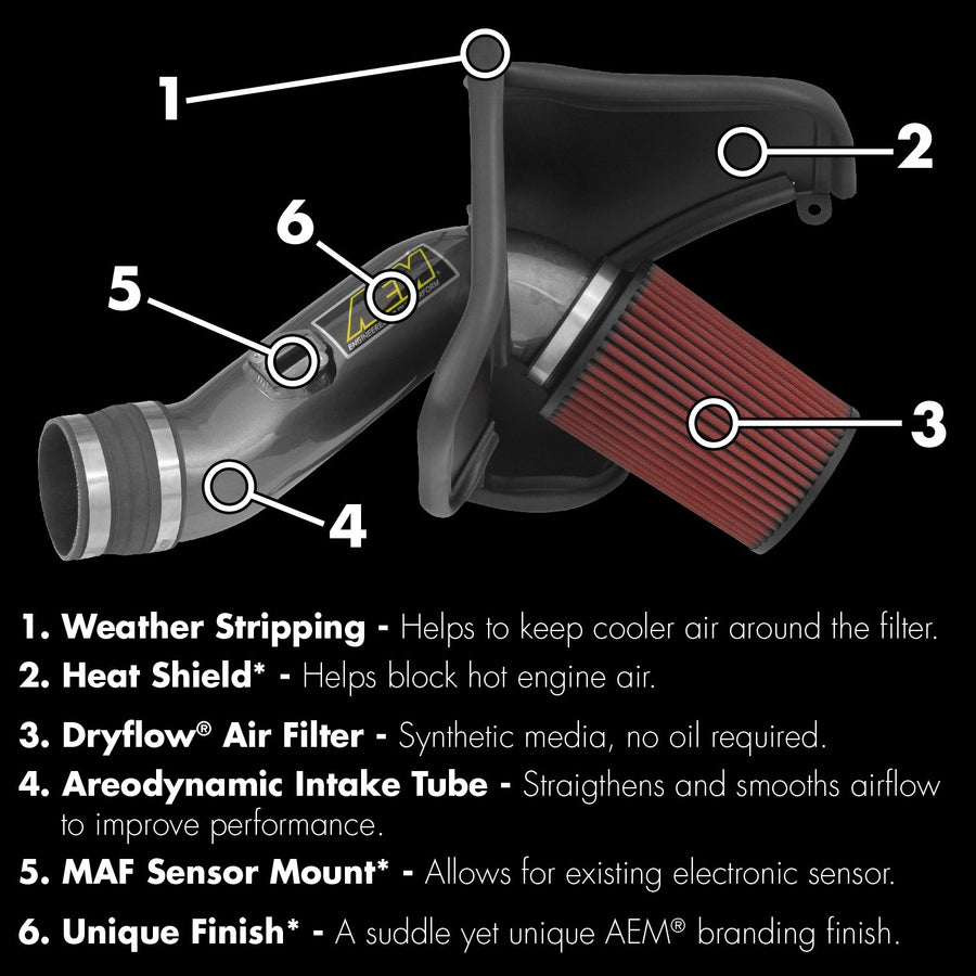 Cold Air Intake System AEM 21-678C Gun Metal