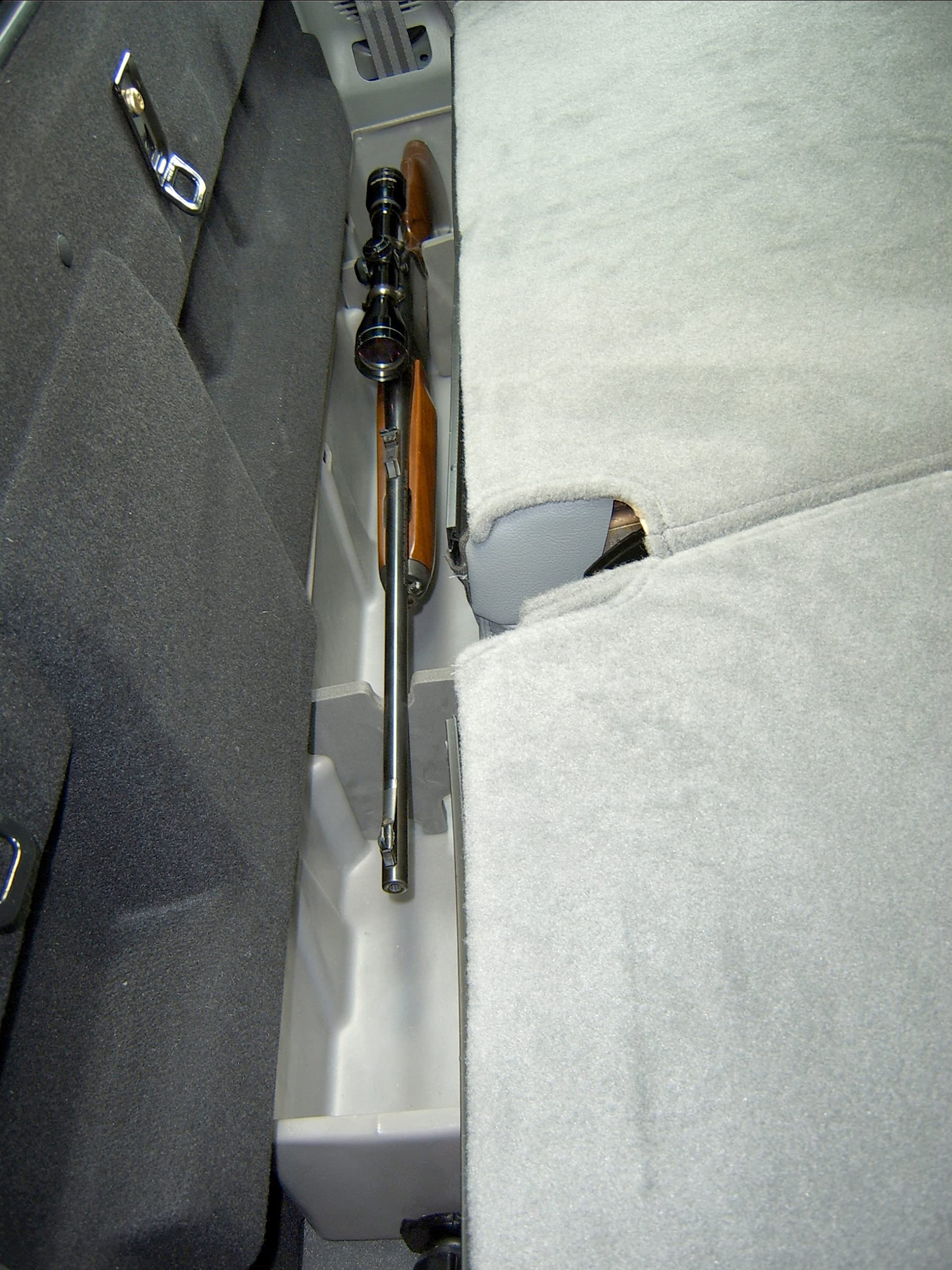 Behind-The-Seat Storage DuHa 20025 fits 2000-2007 F250 F350 F450 F550 Super Duty Crew Cab and Reg Cab Trucks w/o Factory Subwoofer | Black Heavy-Duty Behind-The-Seat Organizer