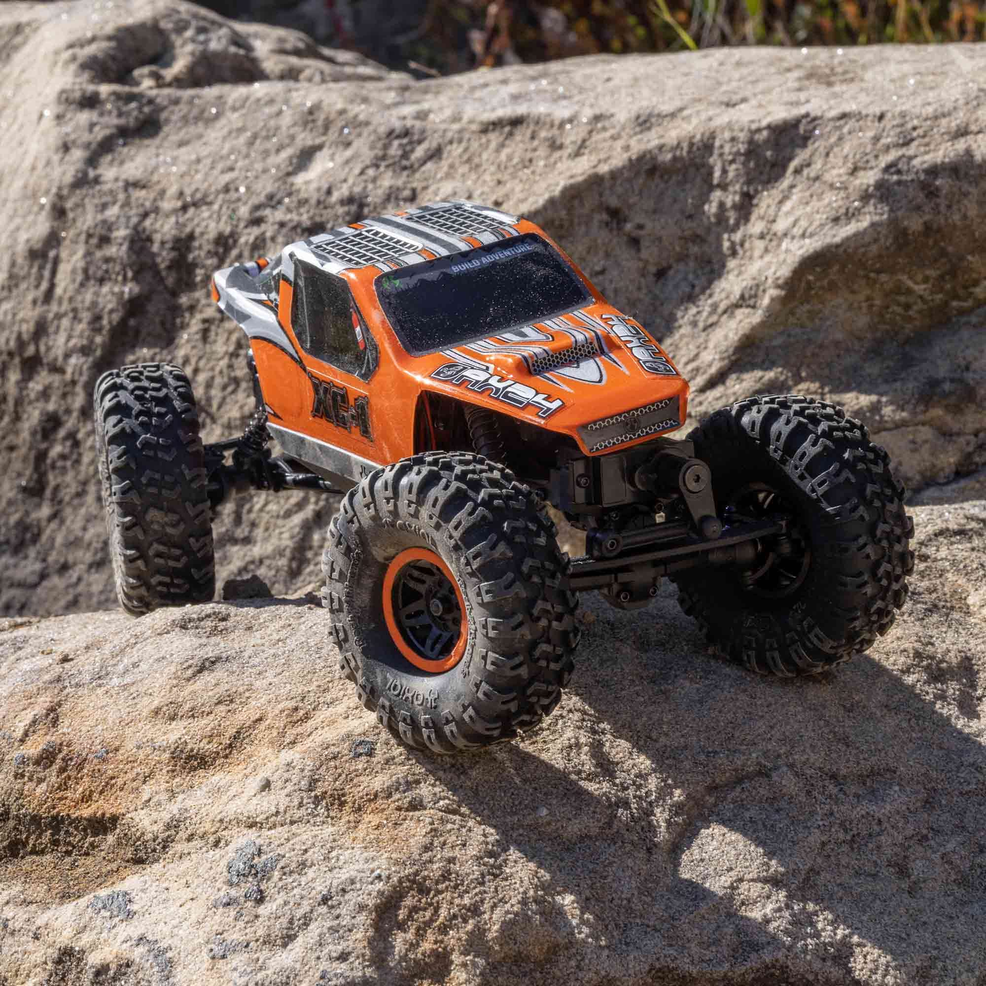 Axial 1/24 RC Truck AX24 XC-1 4WS Crawler Brushed RTR (Includes Everything Needed No Other purchases Required), Orange, AXI00003T2