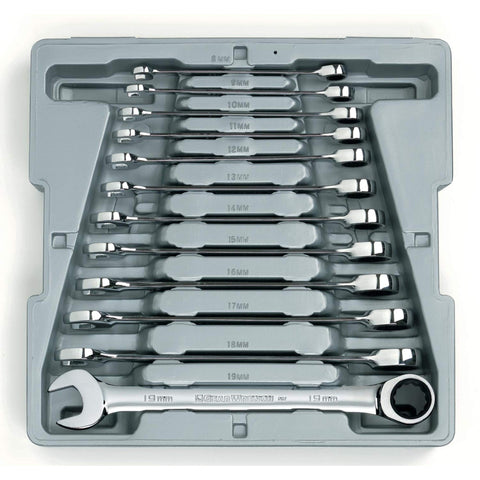 GEARWRENCH RATCHING COMB. SET METRIC 12 PC WRENCH