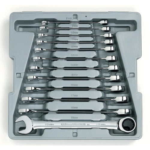 GEARWRENCH RATCHING COMB. SET METRIC 12 PC WRENCH
