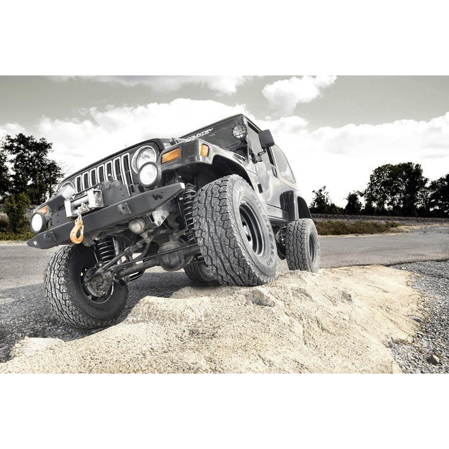 4" Rough Country Lift Kit w/V2 Shocks for 1997-2002 Jeep Wrangler TJ 4WD - 90670