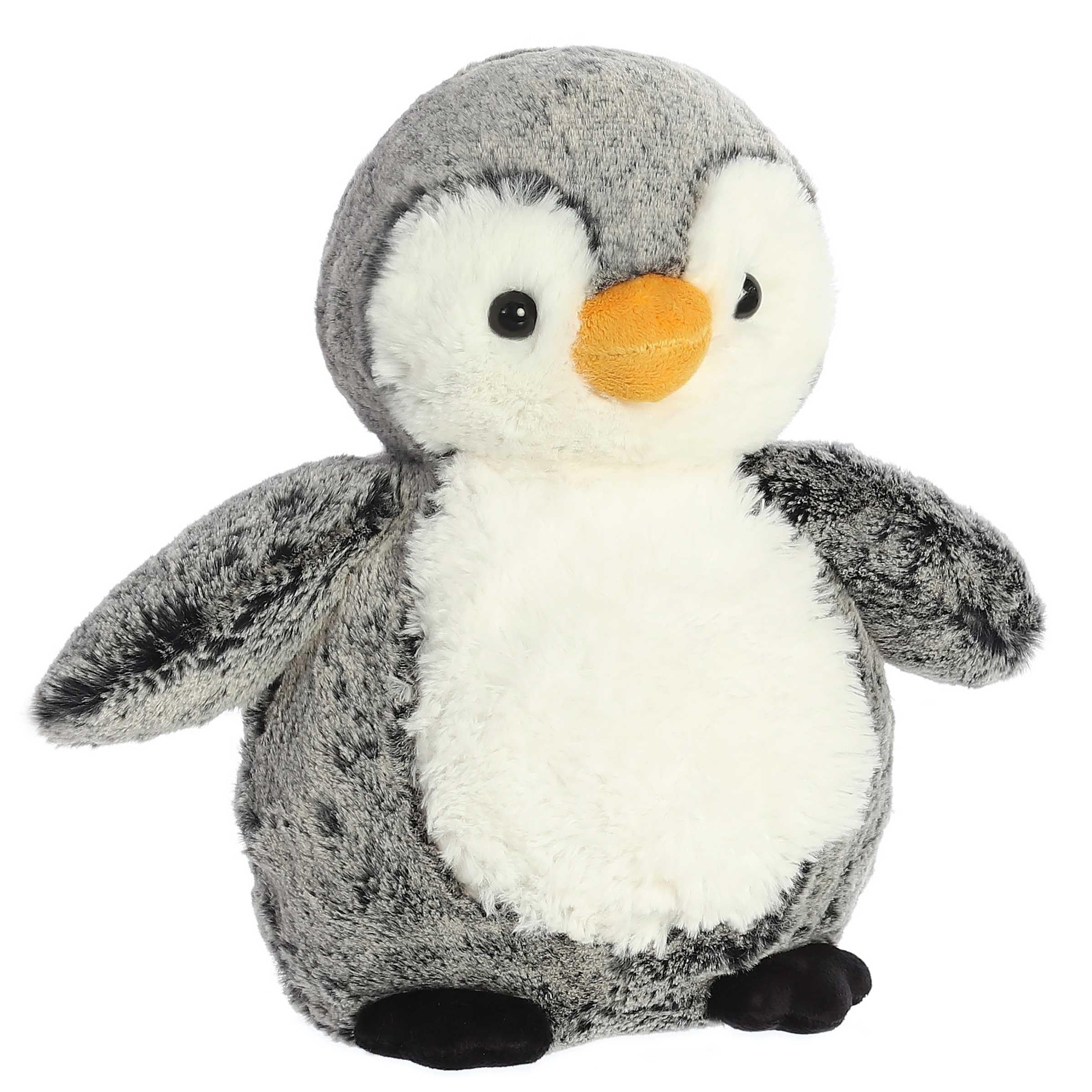 Aurora® Perky Penguin™ Snuggly Sweet & Softer™ Stuffed Animal - Comforting Companion - Imaginative Play - Gray 9.5 Inches