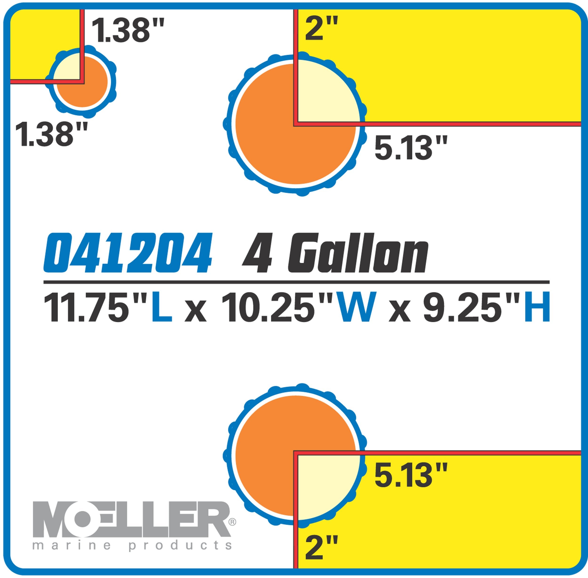 Waste Tank Moeller Marine (4-Gallon)
