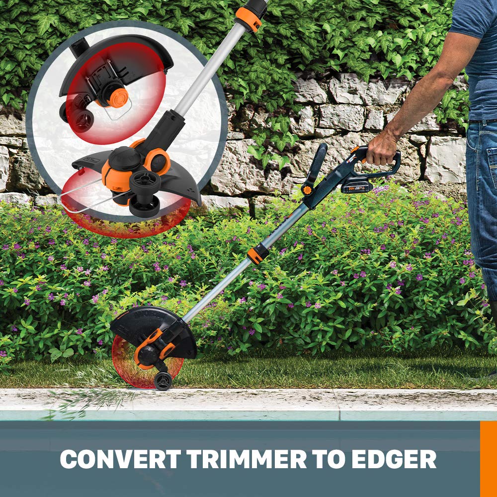 Worx 20V String Trimmer GT3.0 Cordless 12" Edger & Weed Trimmer (1) Battery & Charger Included WG163.8