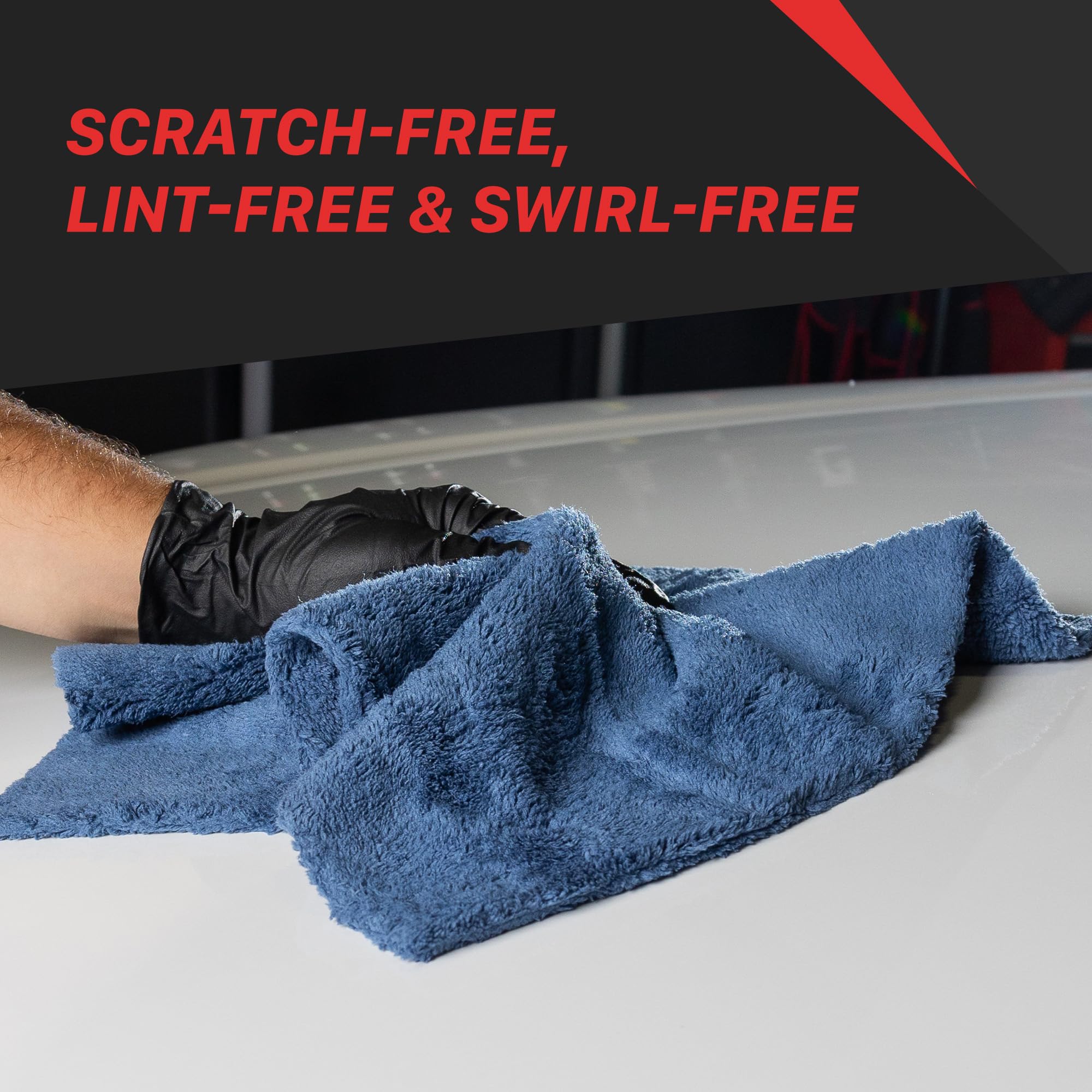 Microfiber 16" x 16" Maxshine 3-Pack Grey Towels – 600GSM Edgeless Design – Ultra-Soft, High-Absorbency Towels for Car Detailing, Polishing & Scratch-Free Cleaning