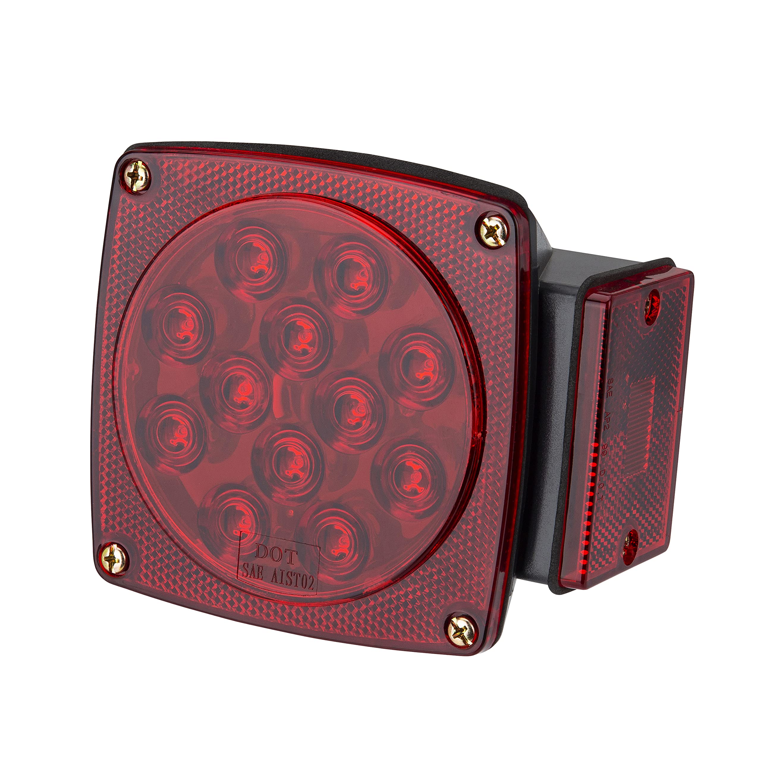 Under TOWSMART ProClass 80 in. Submersible 6-Function Curbside LED Red Rear Trailer Light