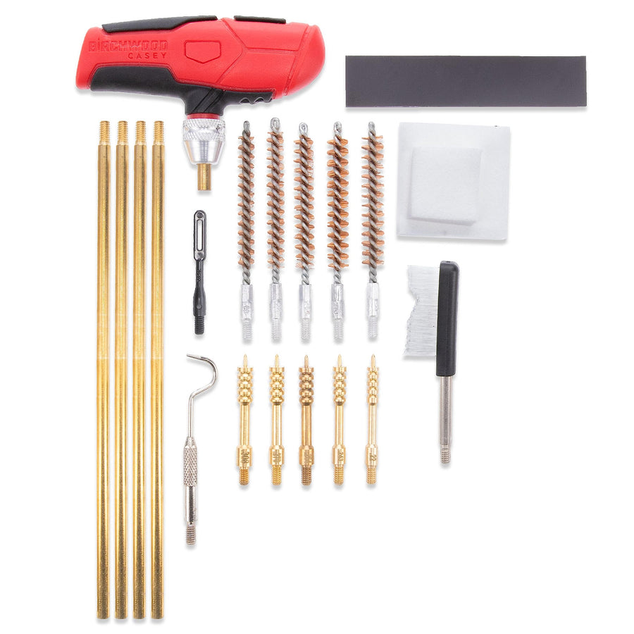 Durable Birchwood Casey Versatile Maintenance Gun Cleaning Kit | Brushes, Jags, Rod, T-Handle & Case Included | for Rіflе