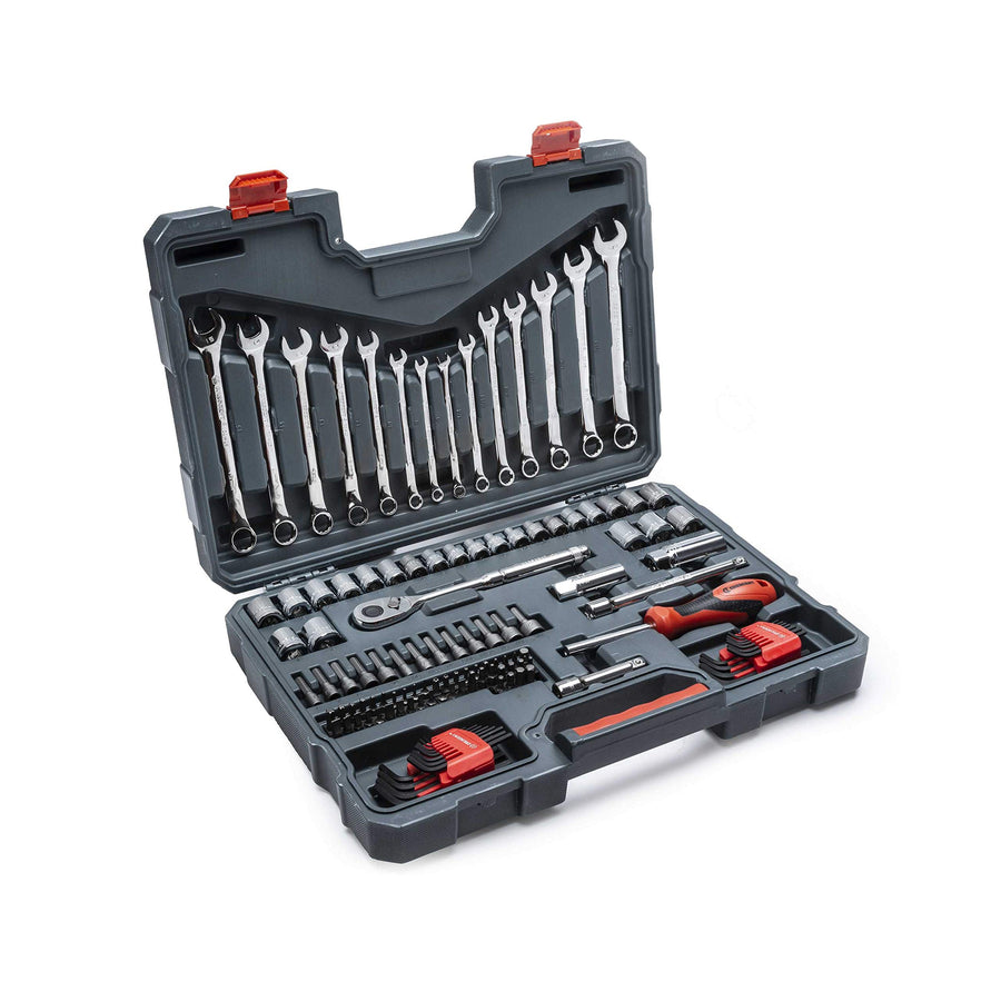 Crescent 128 Piece 12 Point 3/8" Drive Standard SAE/Metric Mechanics Tool Set - CTK128C