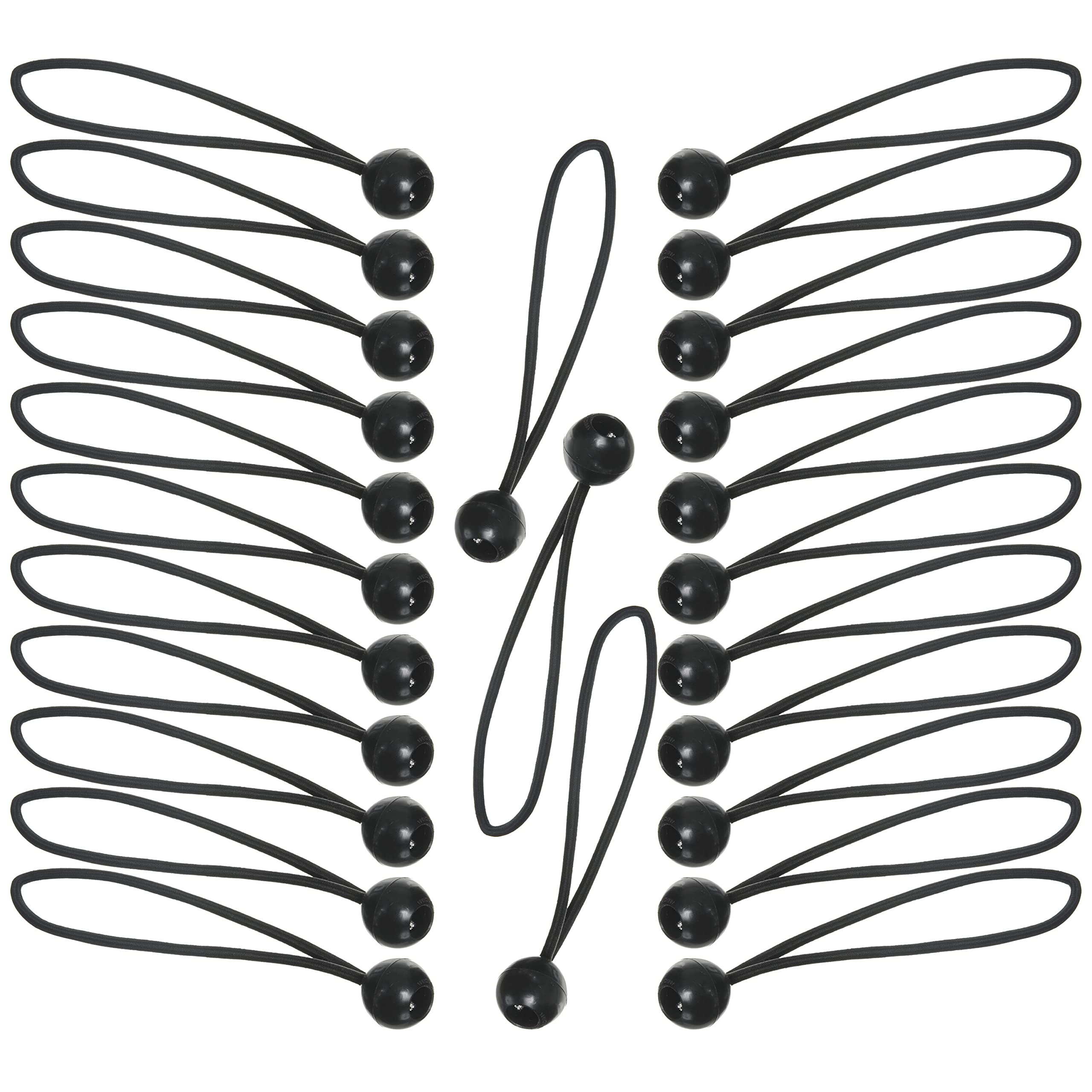 8" Canopy Bungee Cords Keeper - with Toggle Balls, 25 Pack