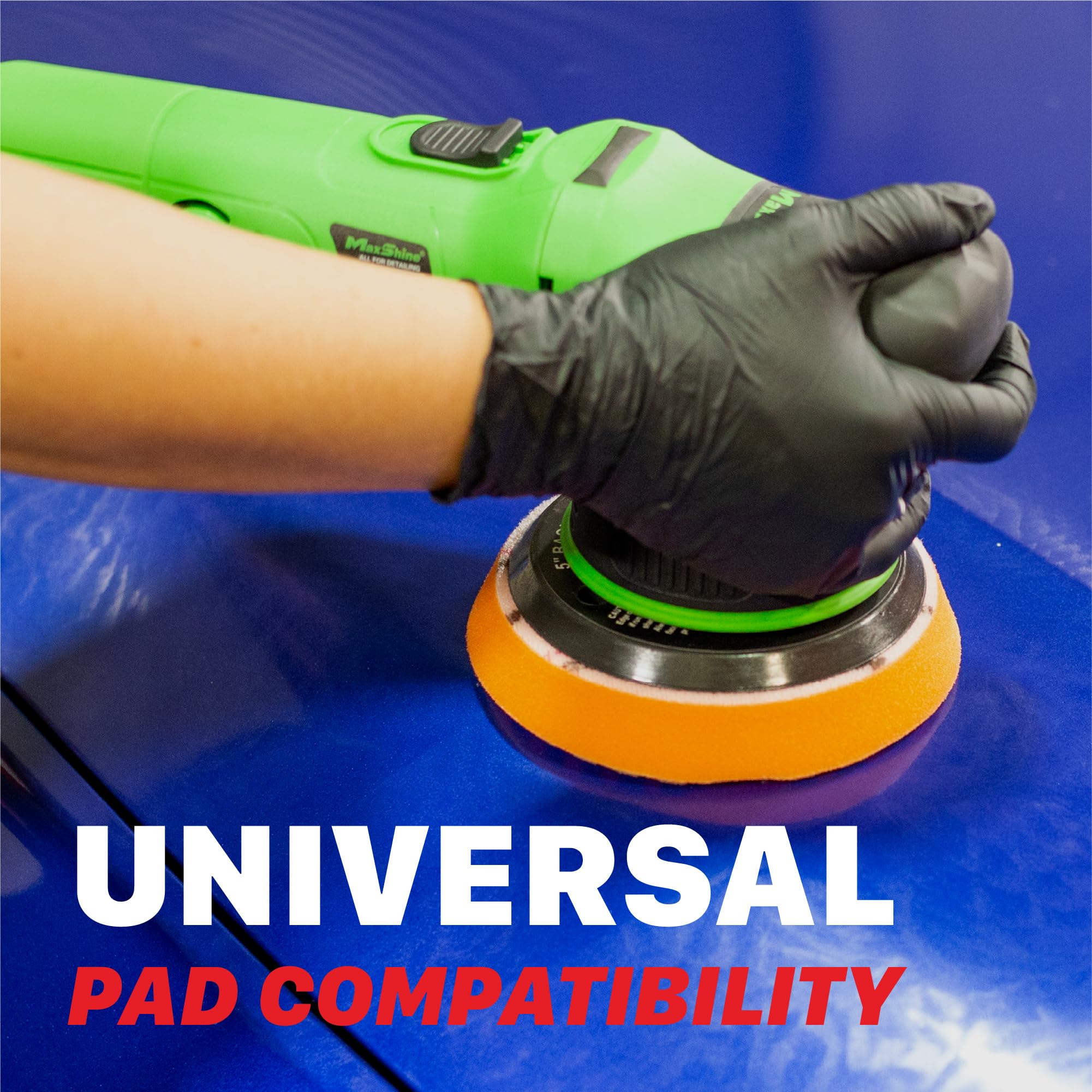 Maxshine M8S V2 G Dual Action Polisher | 5” Plate, 8mm Throw, 1000W Motor, 6-Speed, 6500 RPM | Corded Electric Polisher for Auto, Boat & Marine Detailing, Scratch Removal & Paint Correction