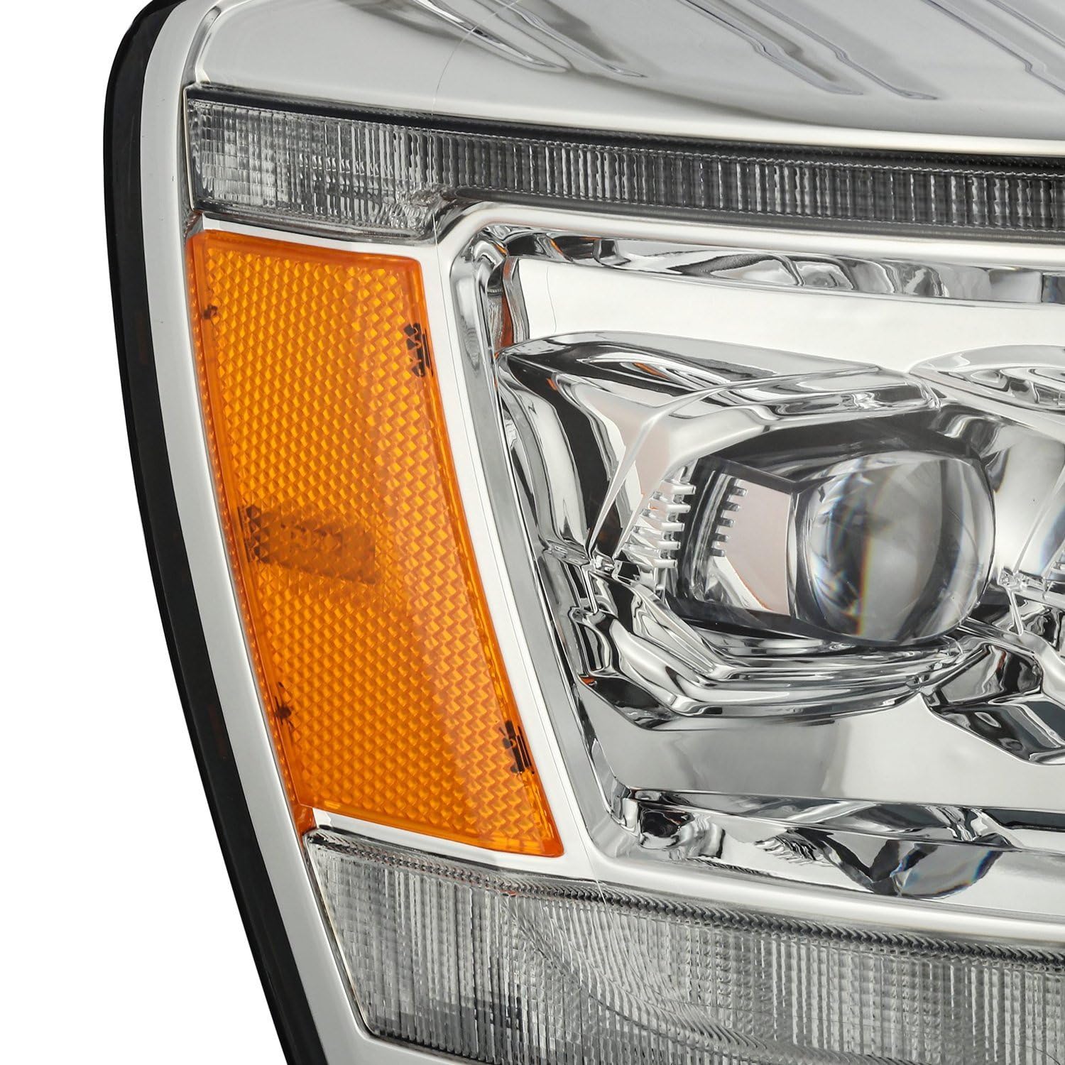 NOVA LED Proj Headlights AlphaRex 06-08 Dodge Ram 1500HD Plank Style Blk w/Seq Signal/DRL/Amber LED