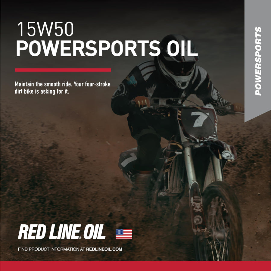 15W50 Synthetic Red Line Powersports Motor Oil - 1 Quart (12 Pack)