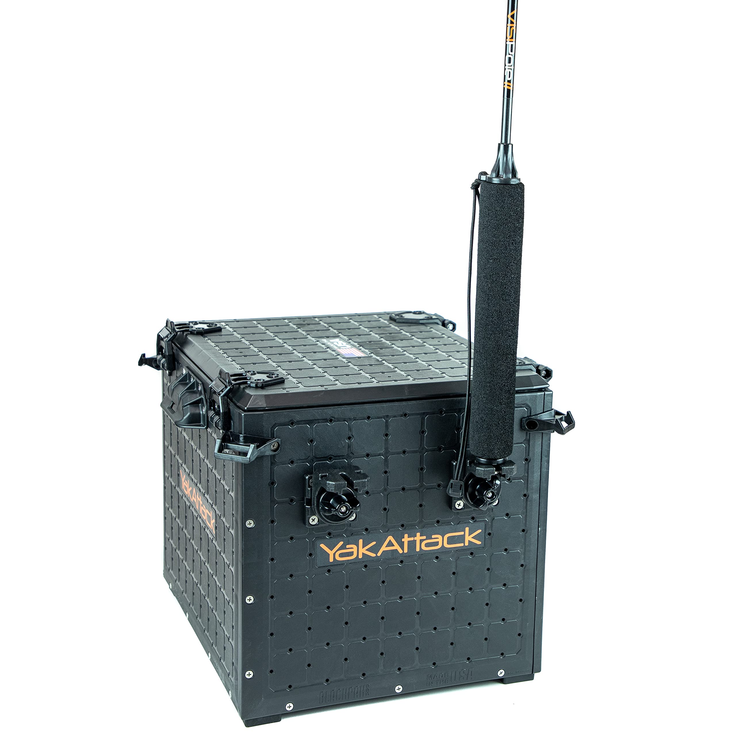 Yak Attack MightyMount GridLoc with 90° Adapter | Vertical Mount Base for VISICarbon Pro, PanFish Pro & LockNLoad Accessories | Fits BlackPak Pro GridLoc Platform & Kayak Installs | Made in USA