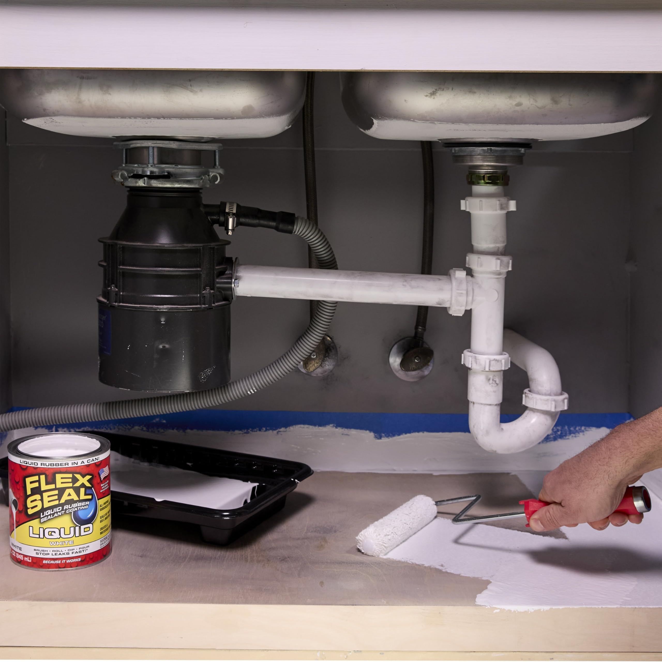 Flex Seal Liquid, Waterproof Rubber Coating Sealant, Flexible, Breathable, and UV Resistant, Roof Repair, Basements, RV, Campers, Trailers, Marine, EPDM, Masonry, White, 32 oz