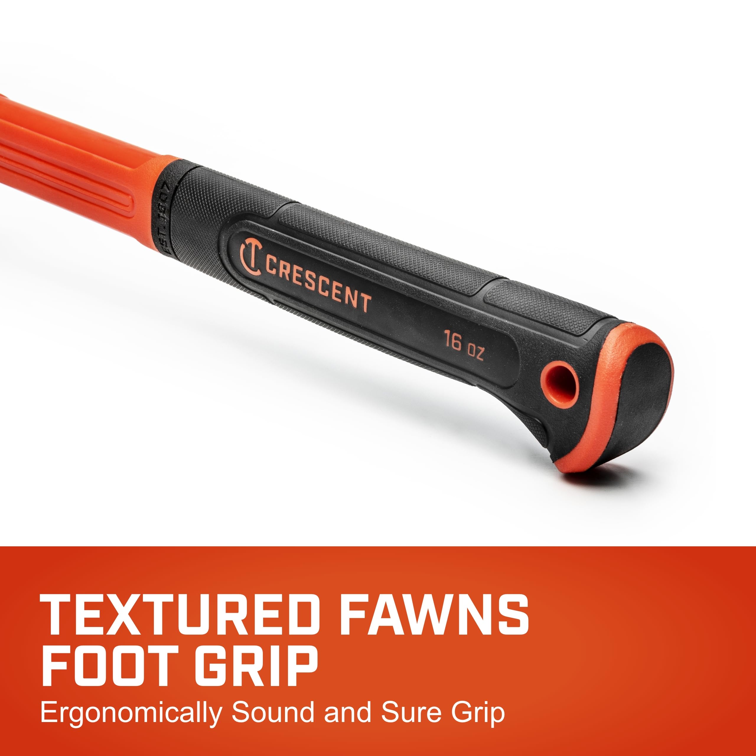 Crescent General Purpose Fiberglass Hammer - Claw Hammer with Magnetic Nail Starter & Vibeguard Technology - Premium Hand Tool - 16 oz - CHFGP16