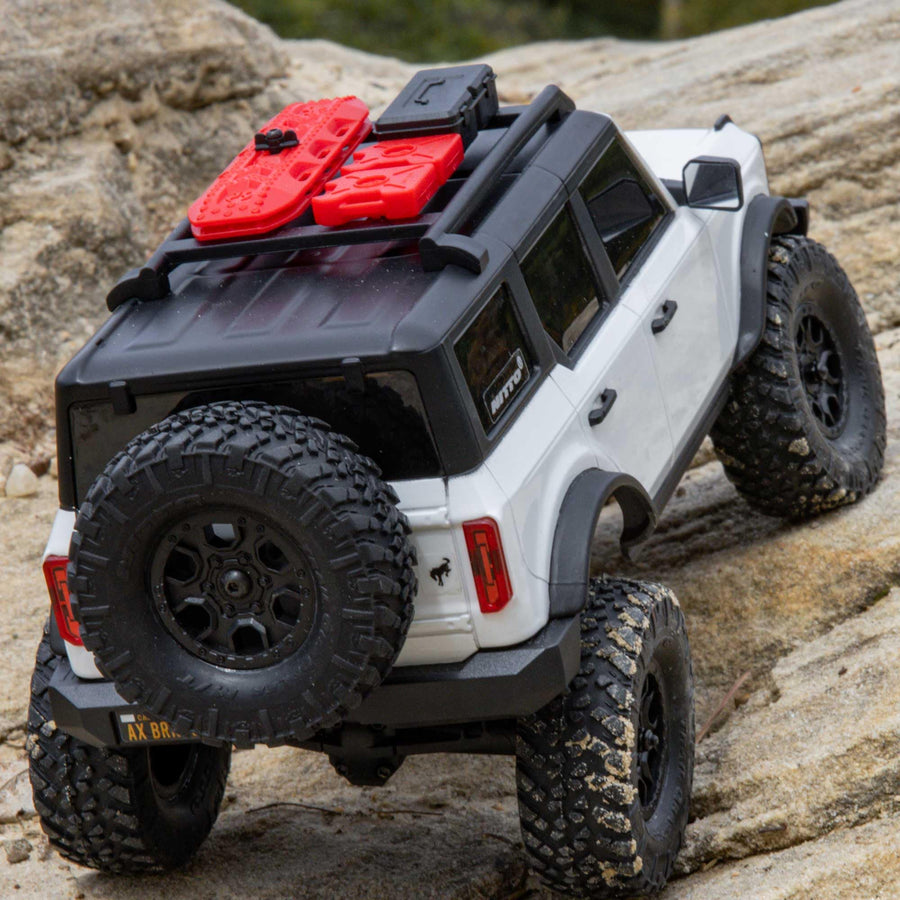 Axial 1/24 RC Truck SCX24 Ford Bronco 4X4 RTR Brushed Rock Crawler (Battery & Charger Included), White, AXI00006V2T4