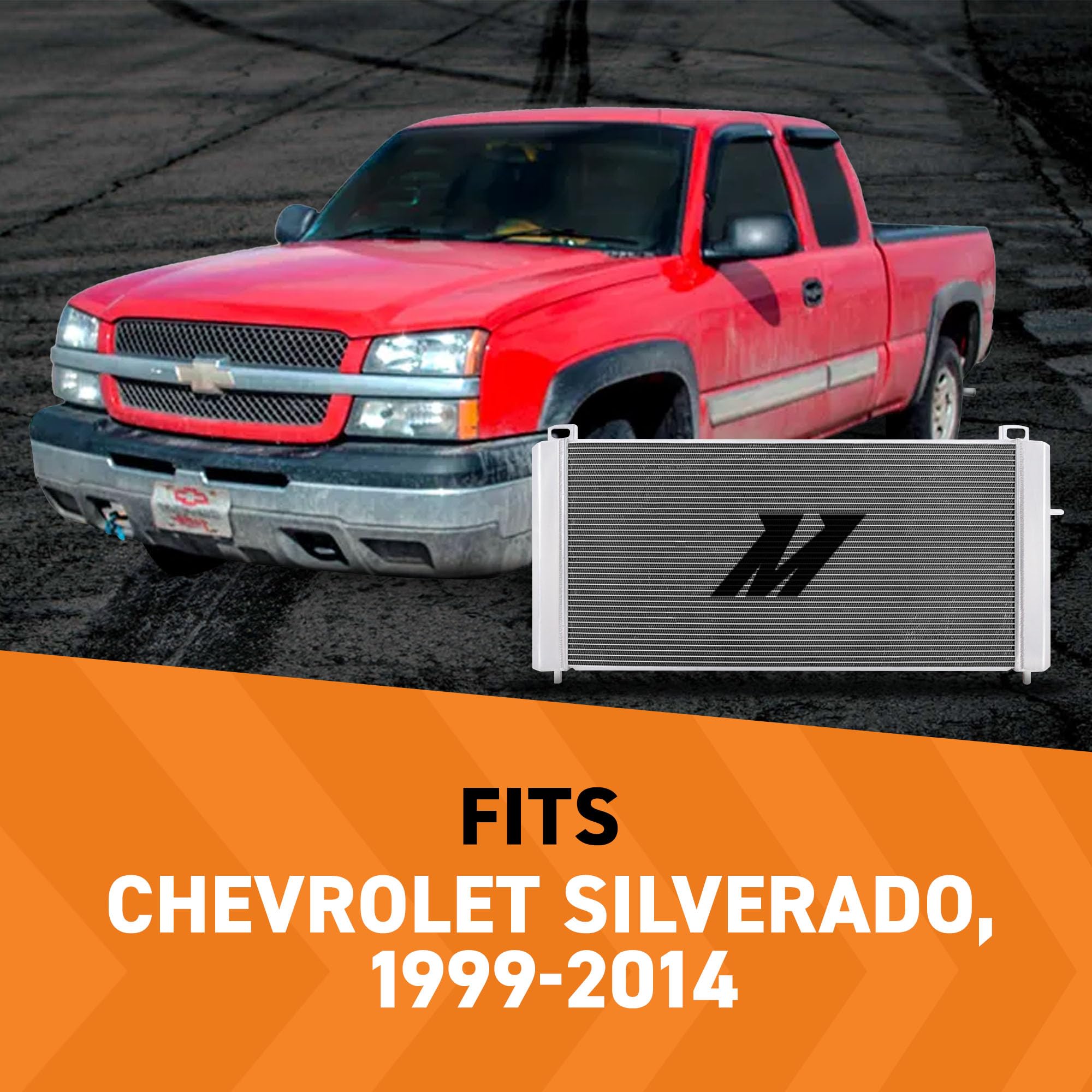 Mishimoto Performance Aluminum Radiator MMRAD-GMT-99, Compatible with Chevrolet Silverado, 1999-2014
