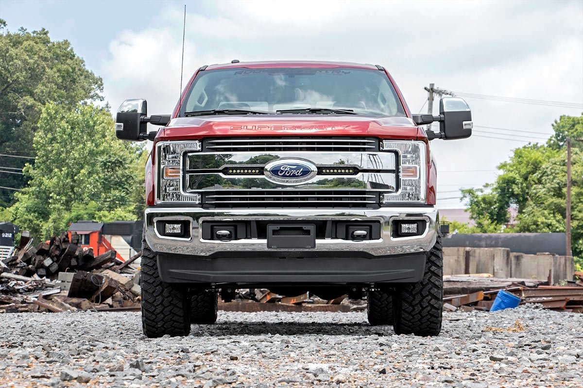 8" Rough Country Black Series LED Grille Kit for 17-19 Super Duty Lariat - 70697