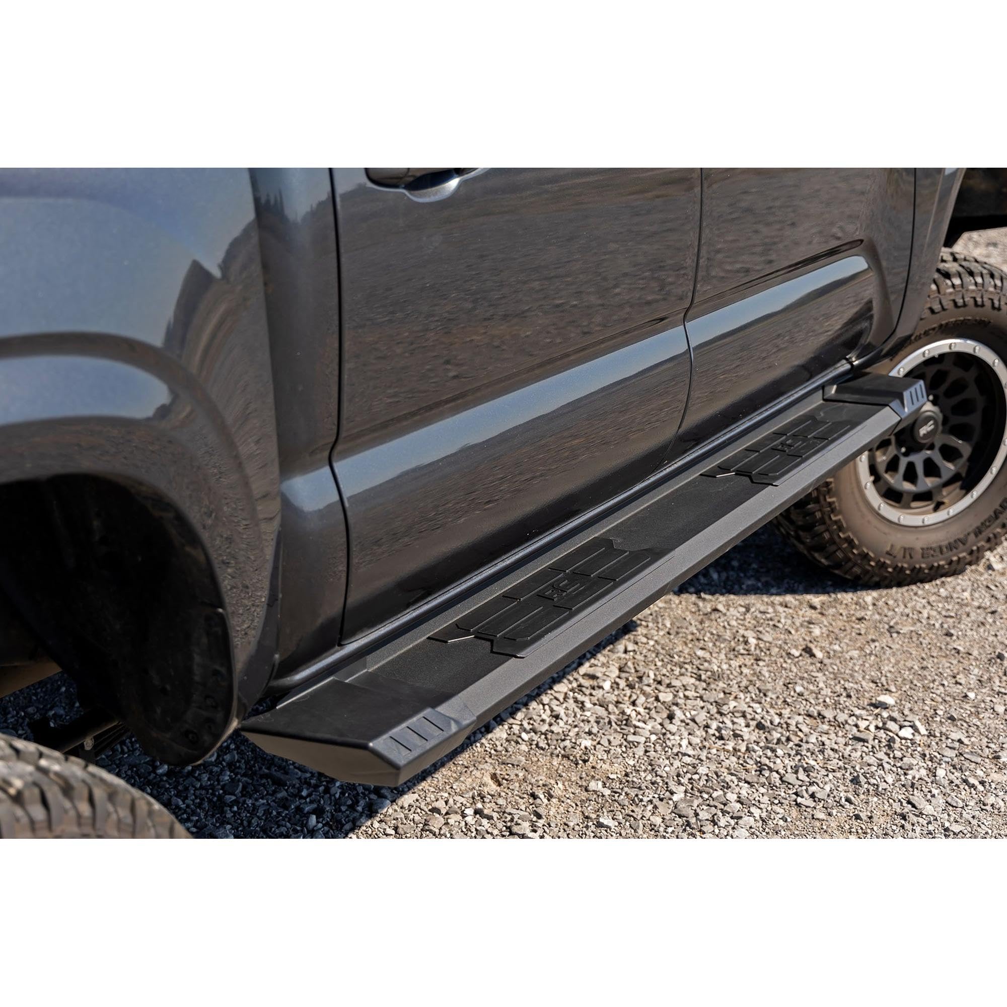 Rough Country HD2 Running Boards for Toyota Tacoma Double Cab (2005-2023) - 5" Wide Non-Slip Step, Easy Bolt-on Install