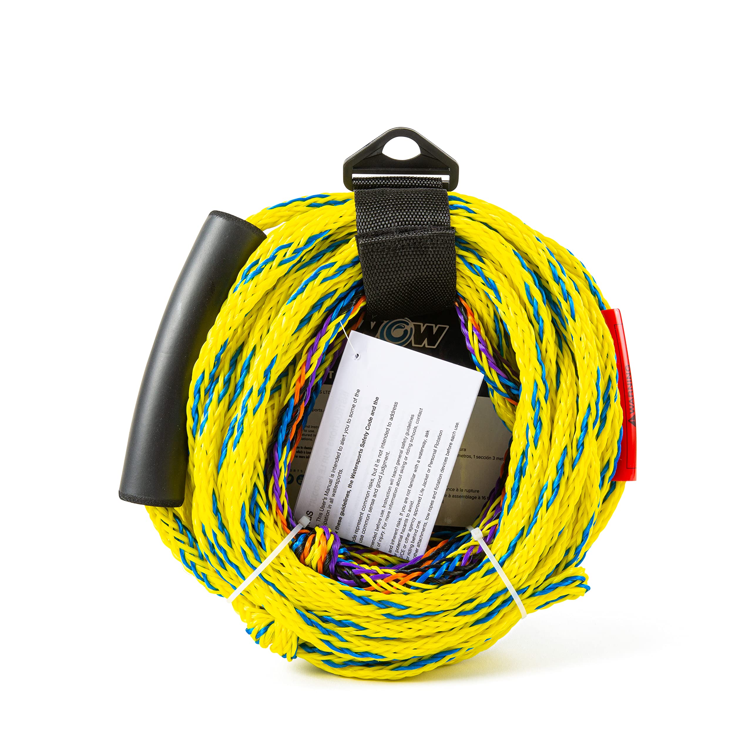 WOW Sports - Tow Rope 2K for Deck Tube - 1-2 Riders - 60 ft - UV Treated - W/Floating Handle
