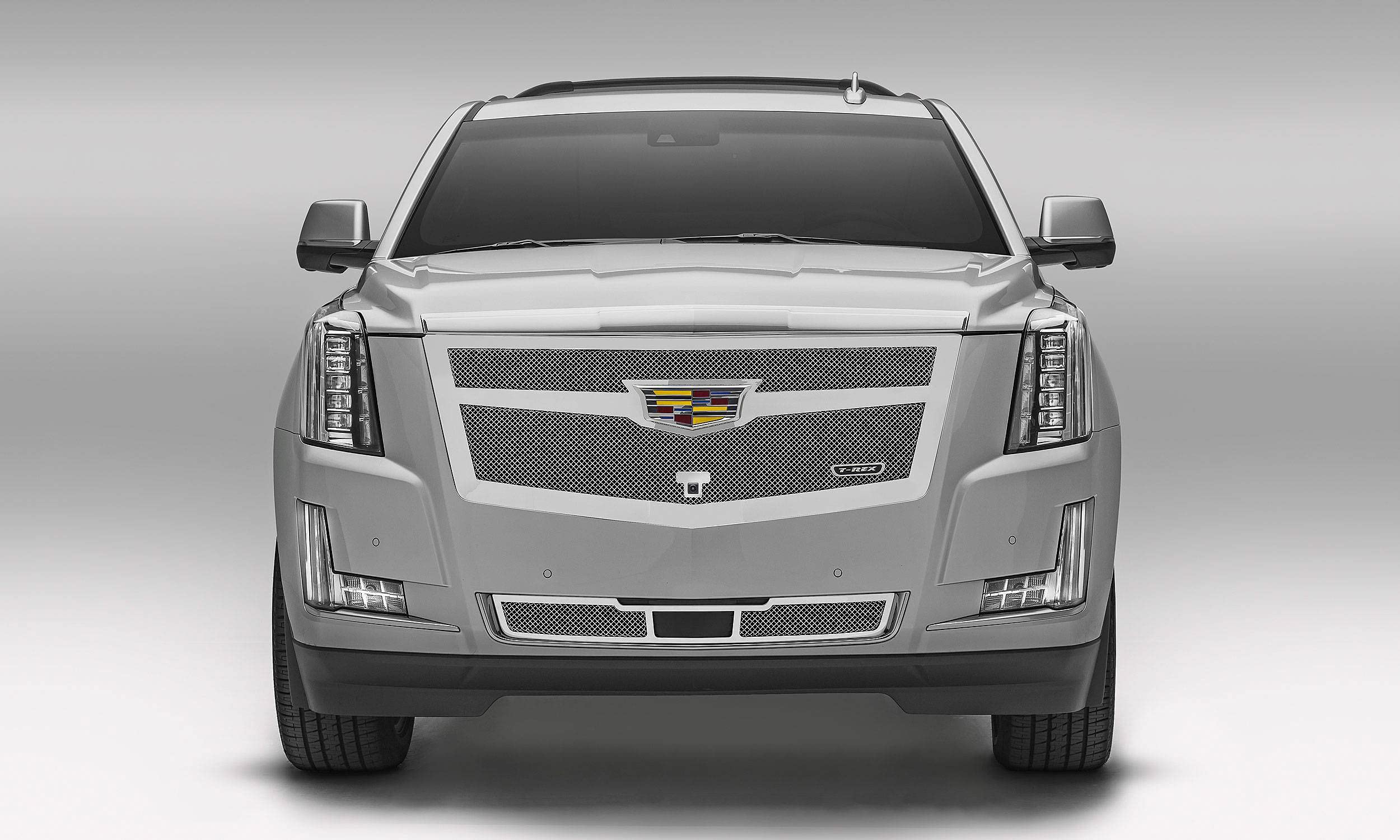 Upper Class Series T-Rex Grilles 2015i-2020 Escalade Main Grille, Chrome, 1 Pc, Replacement, Fits Vehicles with Camera - PN #56181