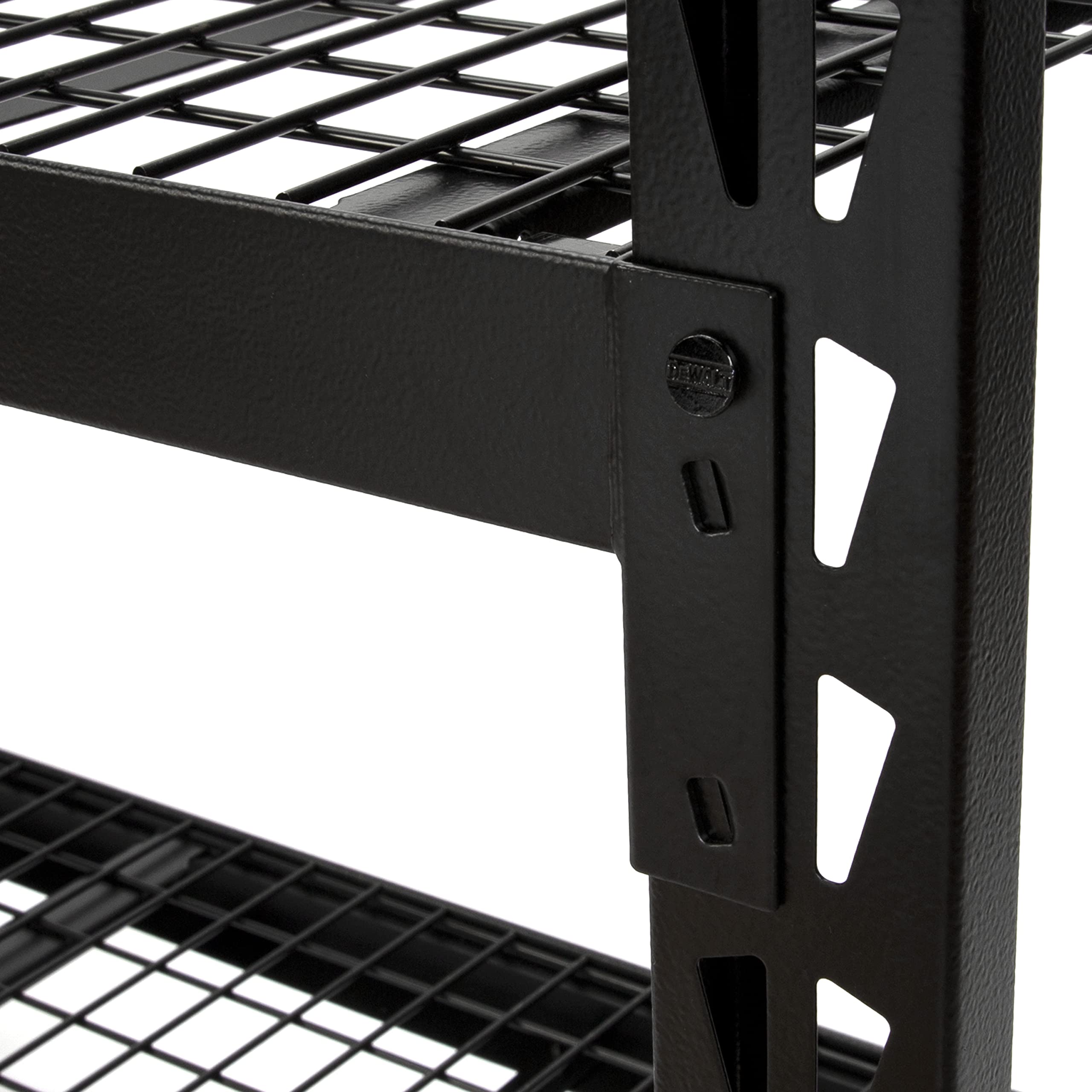3 Shelf DEWALT 4-Foot Tall, Steel Wire Deck Industrial Storage Rack, Adjustable for Custom Workshop/Garage Storage Solutions, Total Capacity: 4,500 lbs.