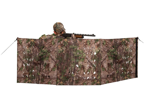 4-Spur Ameristep Ground 3D Leafy Die-Cut Camo Ultra-Compact Easy-Setup Three-Panel Low-Noise Run-and-Gun 2-Person Hunting Blind