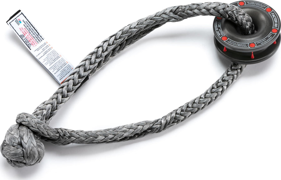 Rope Retention Pulley Factor 55 XTV (RRP XTV) and Standard Duty 10" Soft Shackle Combo for Use with Synthetic Rope, for UTV/ATV Powersport Vehicles