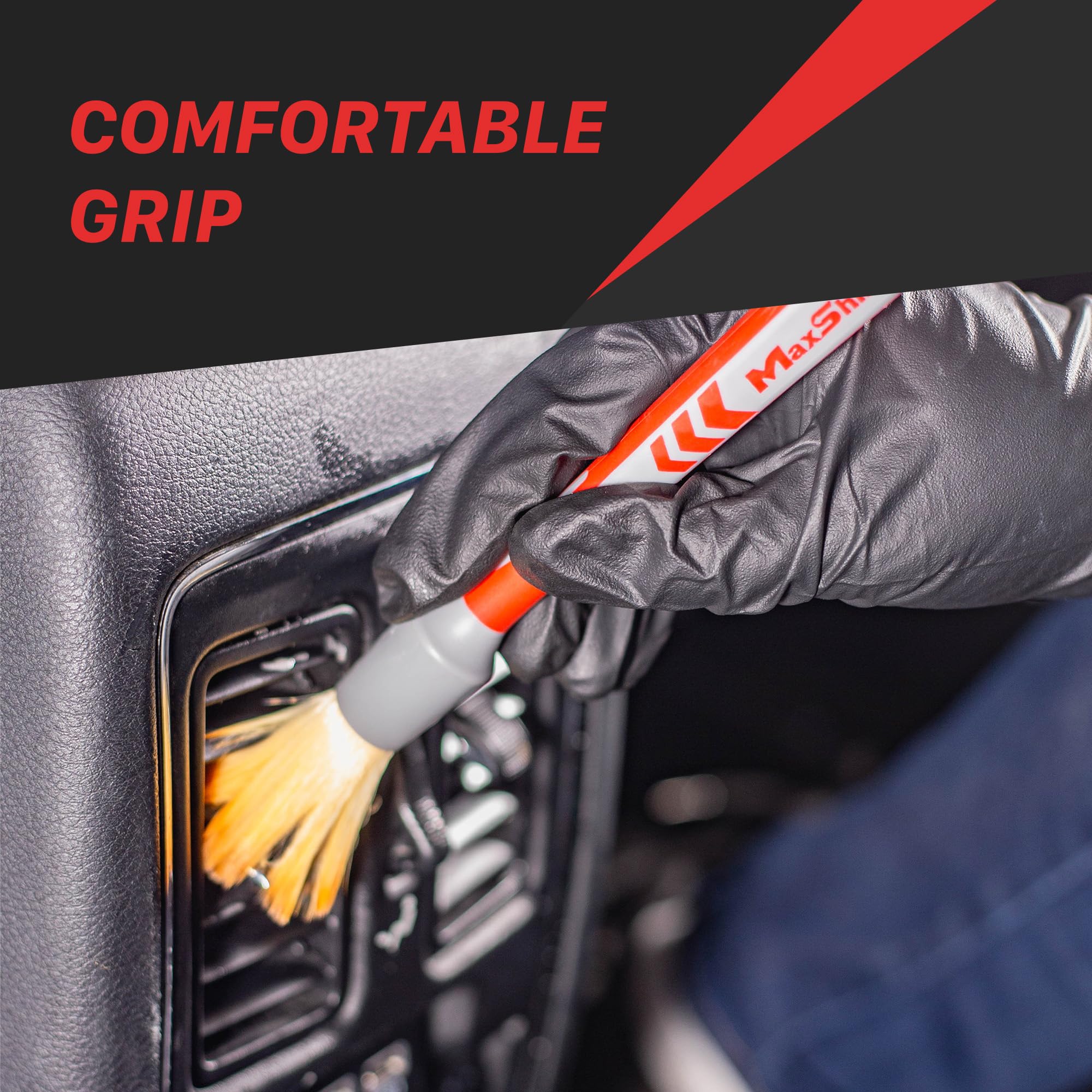 Maxshine Ultra Soft Large #14 Universal Detailing Brush – Professional Brush for Interior, Exterior, Leather Seats, Engine Bay & Wheels – Premium Car Care Detailing Tool