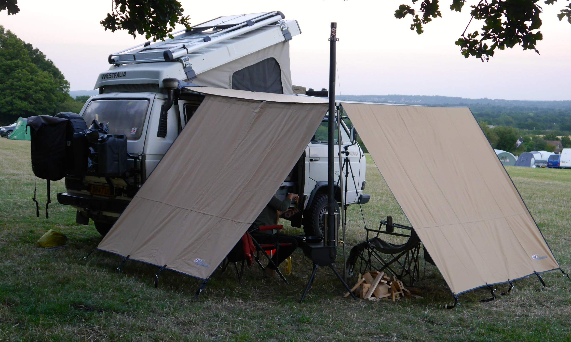 Front ARB 813107 Awning Windbreak 2500 mm / 98 in with Fire Retardant