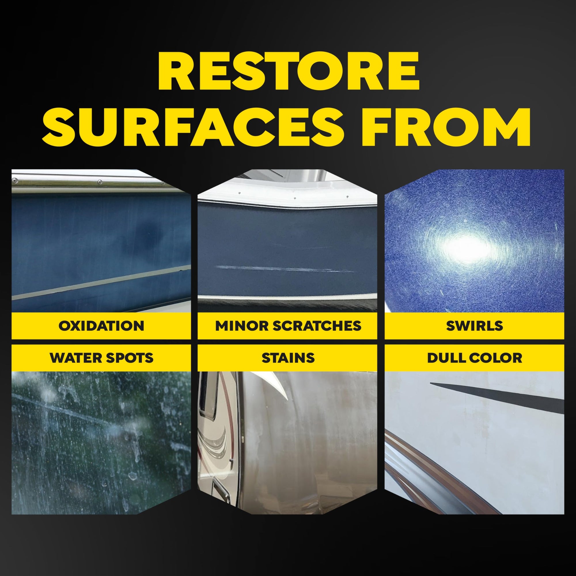 Marine/RV Meguiar's M5032 One Step Cleaner Wax, Easy-to-Use Marine Wax for Boats and RVs That Removes Light Defects, Restores Color Brilliance, and Protects the Surface, 32 Fl Oz