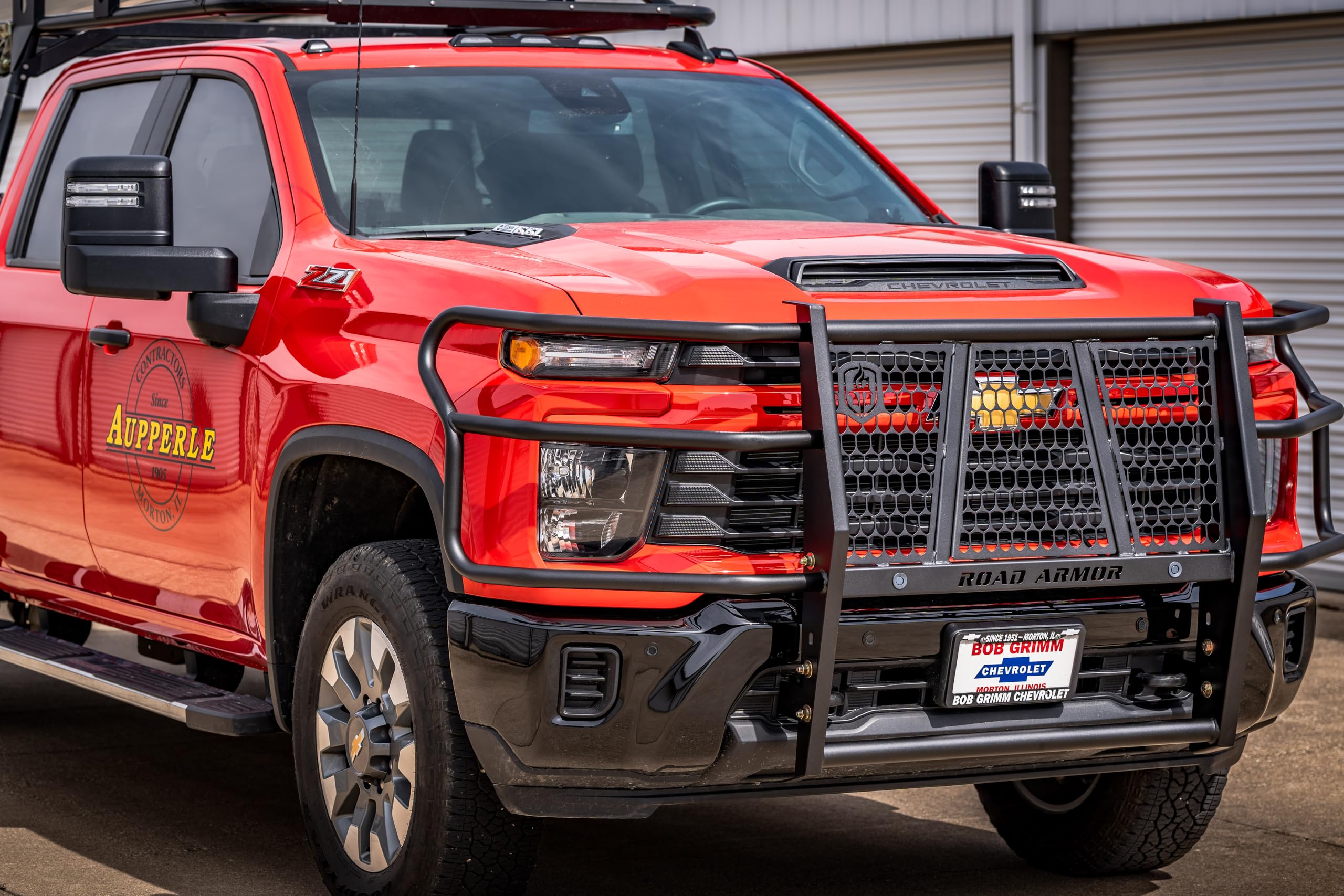 Vaquero Road Armor 3202-BRSH Front Grille Guard - Texture Black - Compatible with: 2020-2026 Chevy Silverado 2500 3500