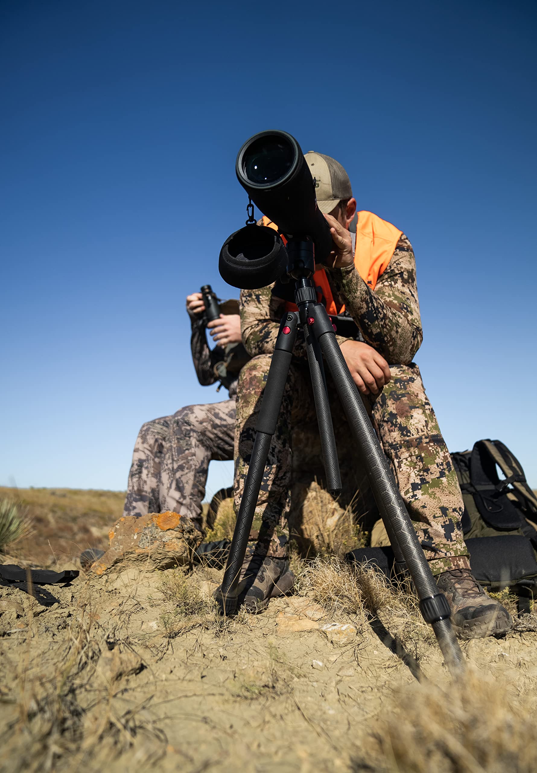 DeathGrip BOG Sherpa Carbon Fiber Tripod with Heavy Duty Construction, 360 Degree Ball Head, Quick-Release Arca-Swiss Mount System, and Optics Plate for Hunting, Shooting, Glassing, and Outdoors