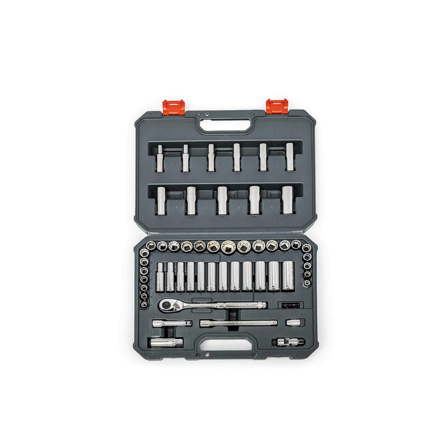 Crescent 3/8" Drive 57 Pc Standard & Deep 6 and 12 Point SAE/Metric Mechanics Tool Set - CSWS10C