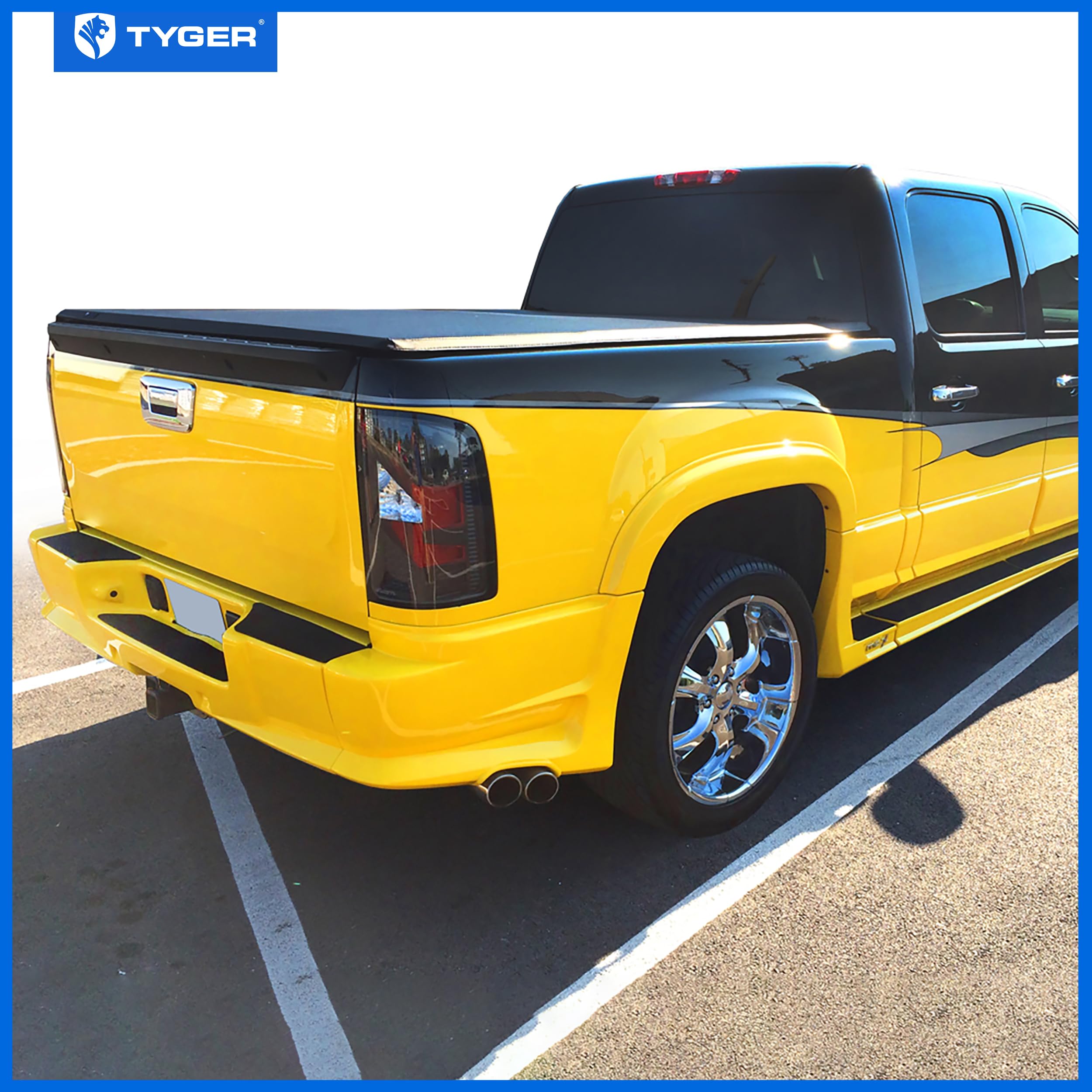 Tyger Auto T3 Soft Tri-Fold Tonneau Cover Truck Bed Compatible with 2007-2013 Chevy Silverado / GMC Sierra 1500 | Fleetside 5'8" Bed (69") | TG-BC3C1003