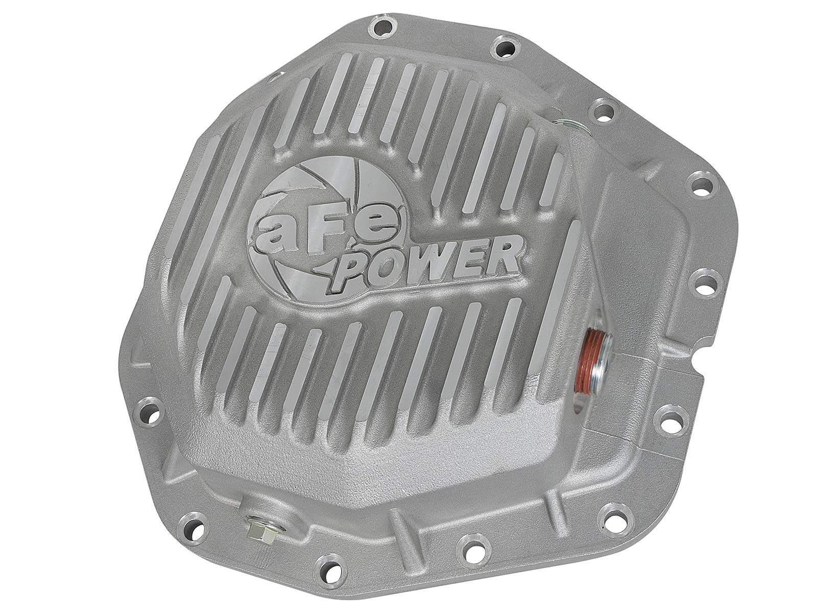 aFe POWER Rear Differential Cover Street Series Raw w/Machined Fins - #46-70380 - Ford Diesel Trucks 17-23 V8-6.7L (td) (Dana M300-14)