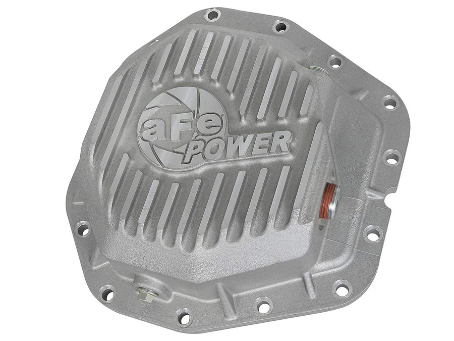 aFe POWER Rear Differential Cover Street Series Raw w/Machined Fins - #46-70380 - Ford Diesel Trucks 17-23 V8-6.7L (td) (Dana M300-14)