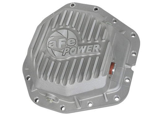aFe POWER Rear Differential Cover Street Series Raw w/Machined Fins - #46-70380 - Ford Diesel Trucks 17-23 V8-6.7L (td) (Dana M300-14)