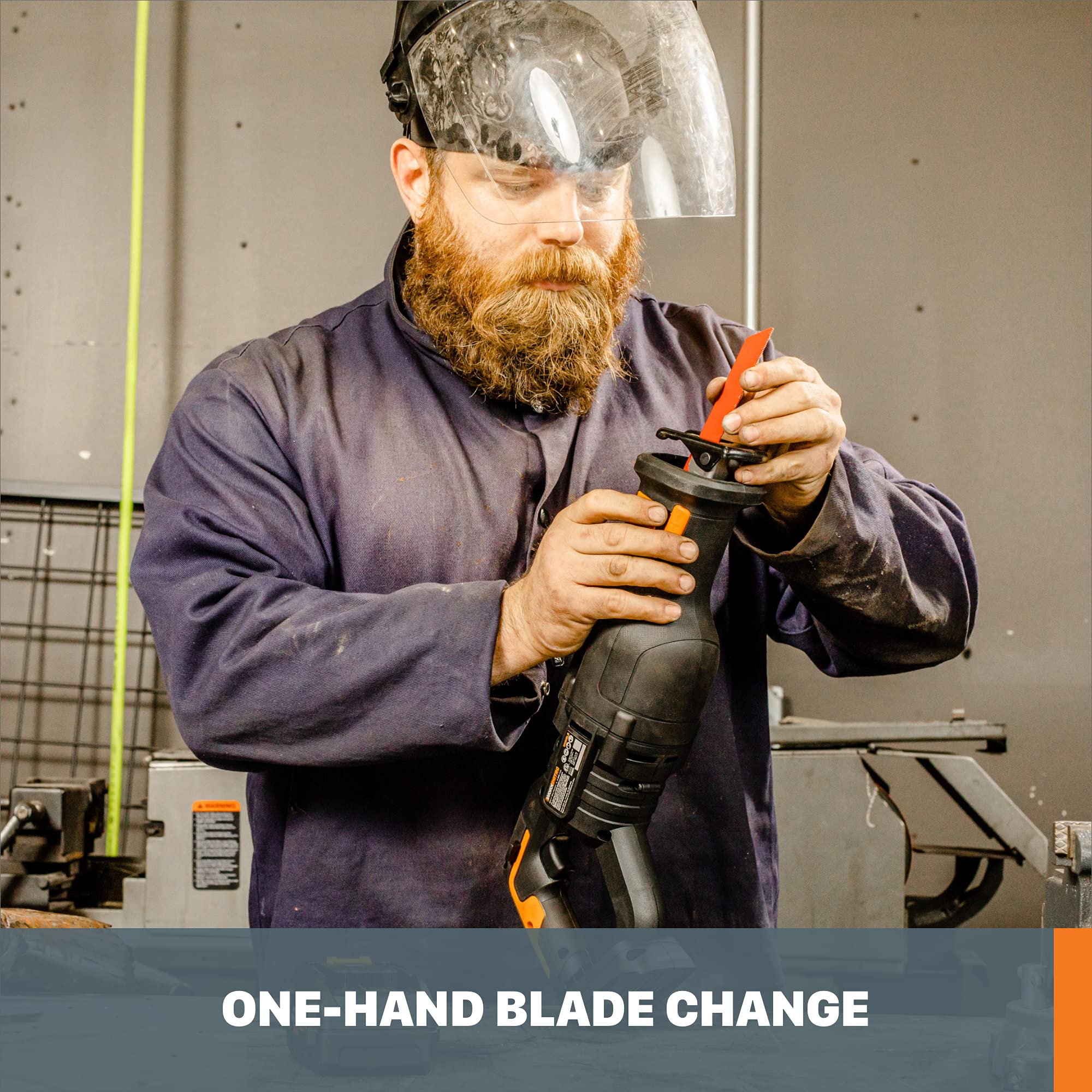 20V Worx Nitro WX516L.9 Power Share Cordless Reciprocating Saw with Brushless Motor (Tool Only)