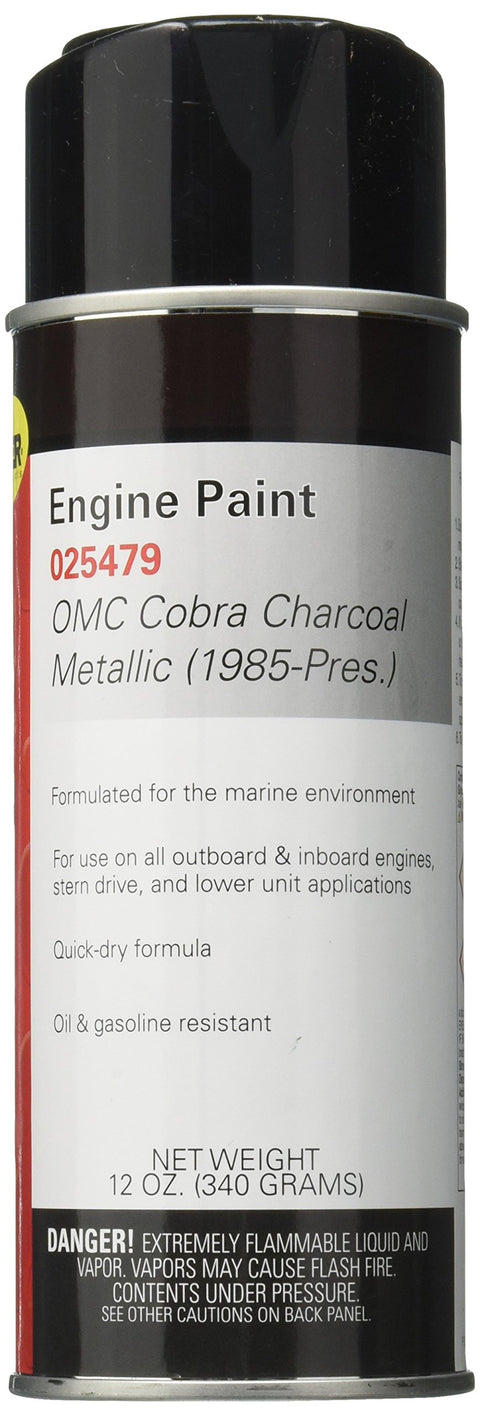 Omc Marine Paint, Charcoal Metallic Moeller 025479