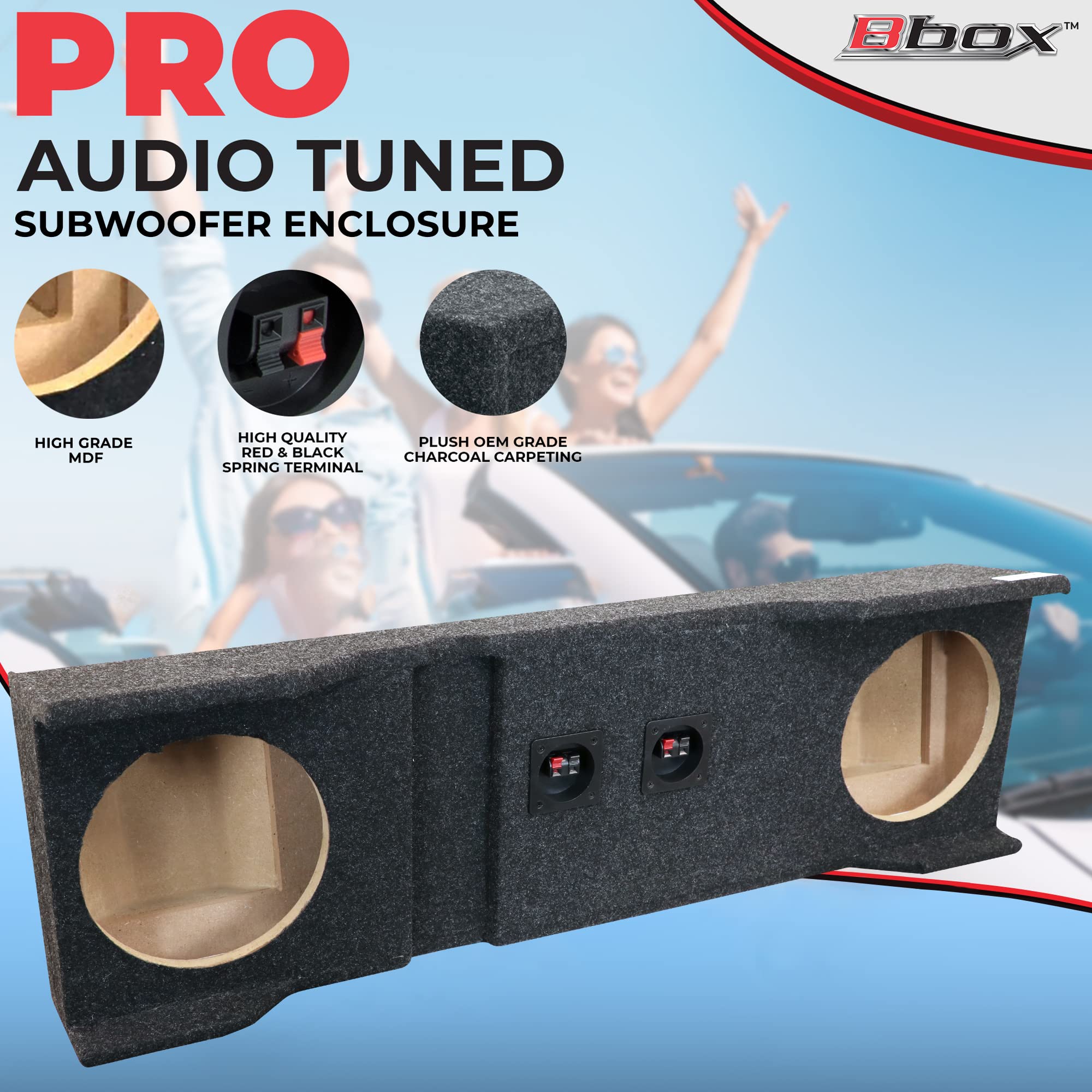 Atrend B Box Series A162-10Cp 10-Inch Dual Down-Fire Enclosure for Heavy Duty Crew Cabs 2000 and Up