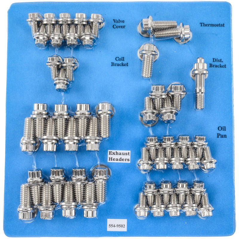 ARP 12-Point Stainless Steel Complete Engine Fastener Kit for Small Block Ford 554-9502