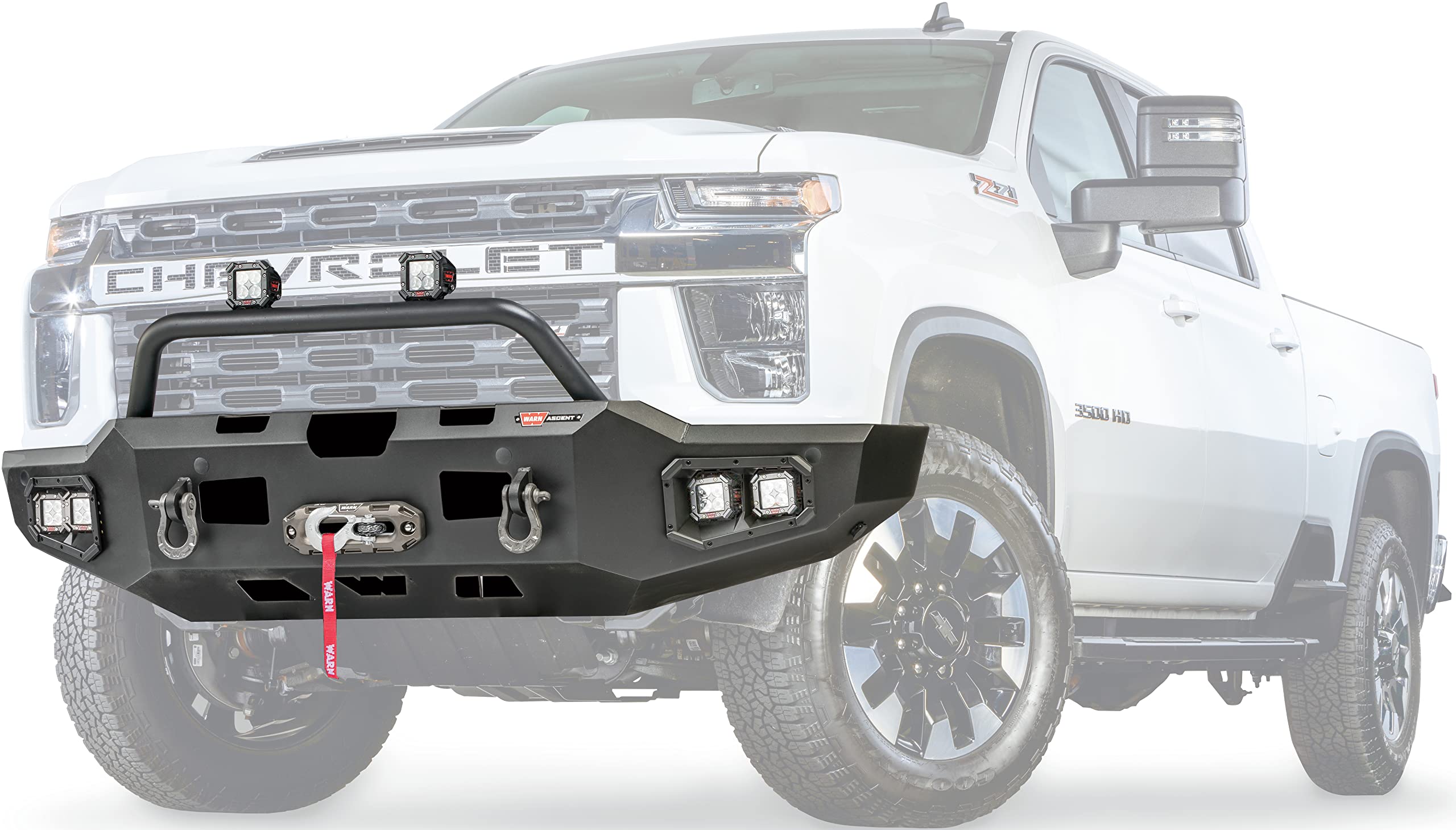 Ascent WARN 105969 Front Bumper, Fits: Chevrolet Silverado HD 2500/3500 Trucks (2020-2021)
