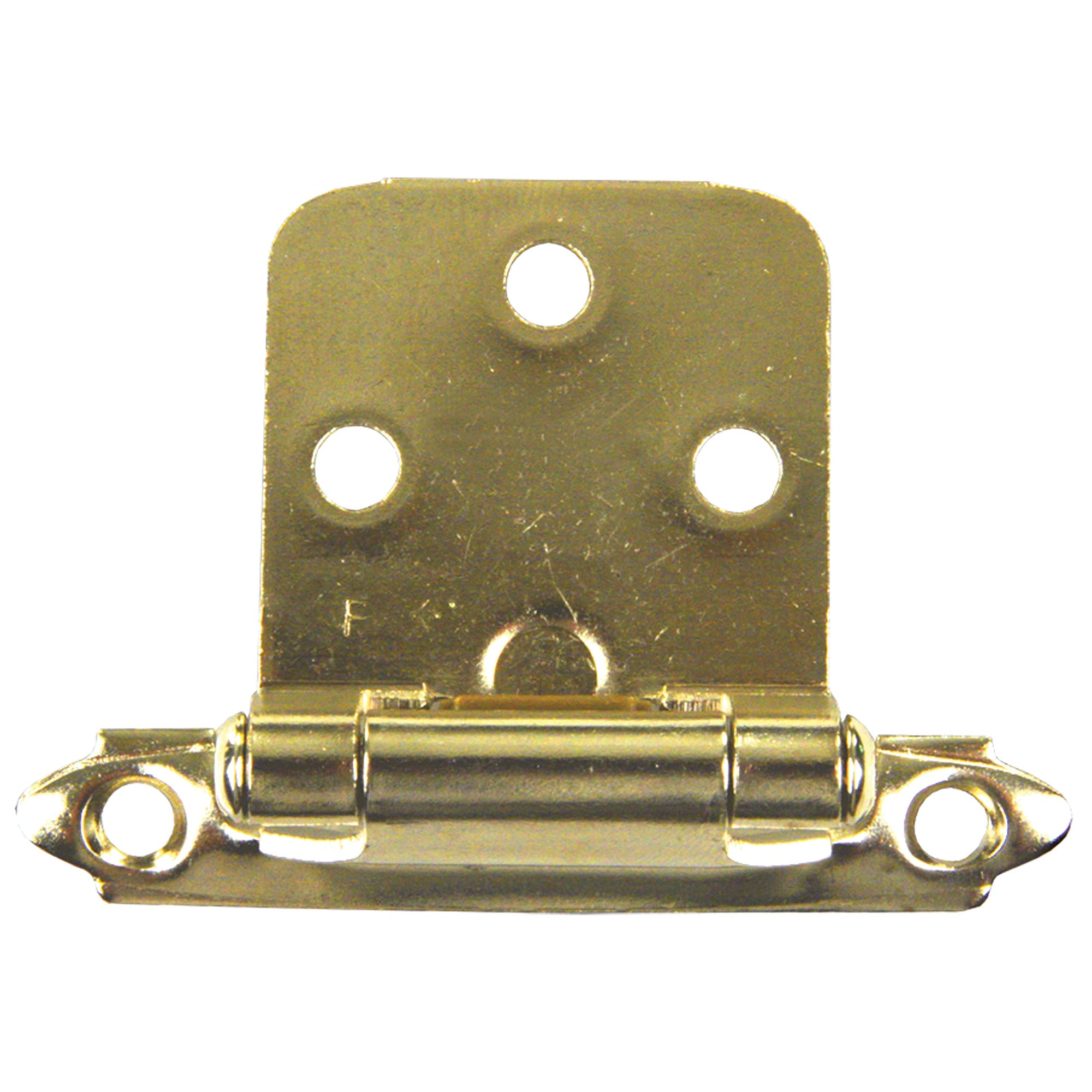 Self-Closing JR Products Flush Mount Hinge - Brass 70595
