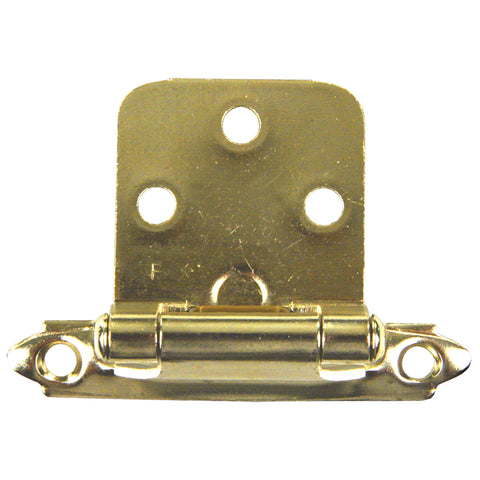 Self-Closing JR Products Flush Mount Hinge - Brass 70595